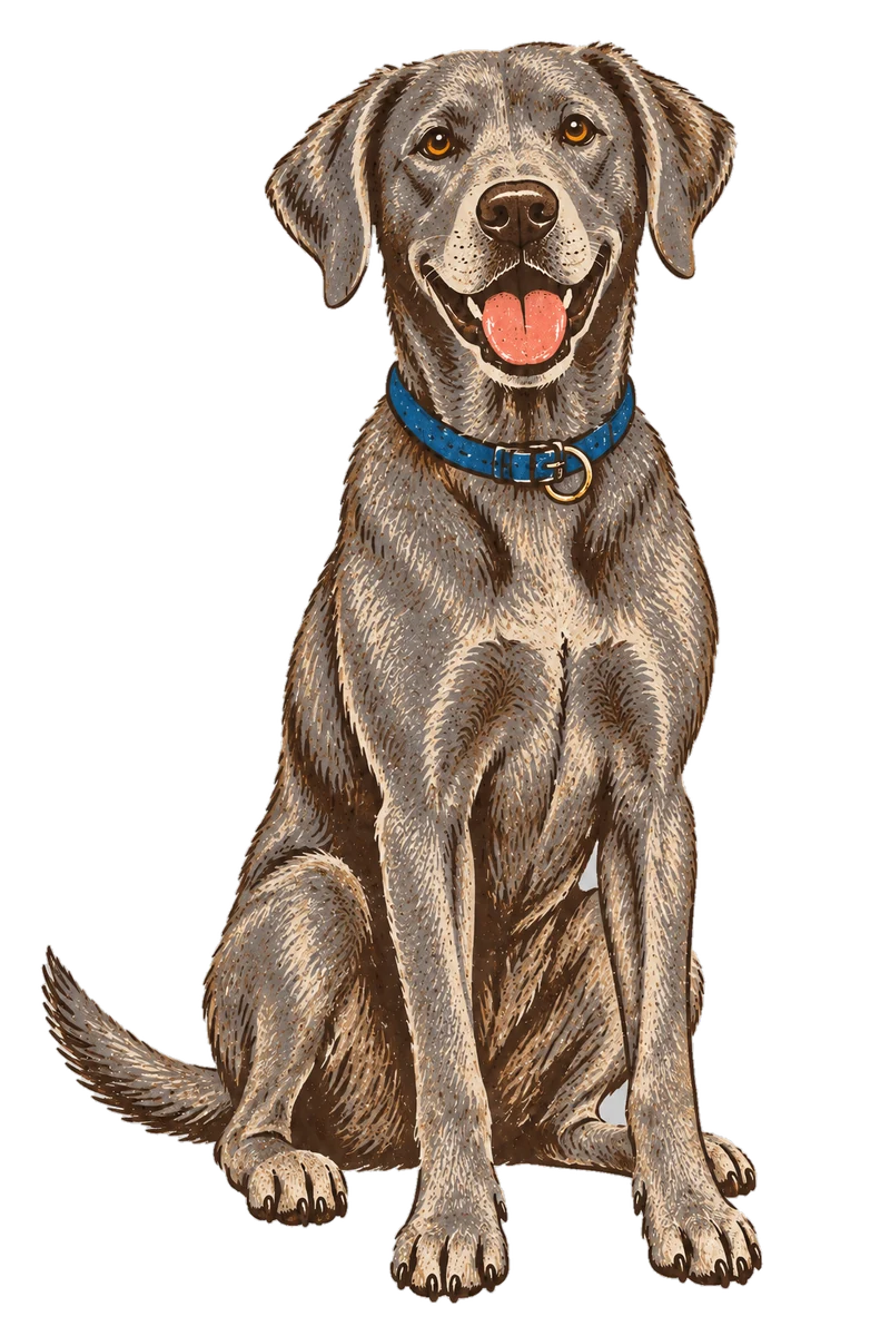 Vintage screen-print illustration representing Blue Lacy
