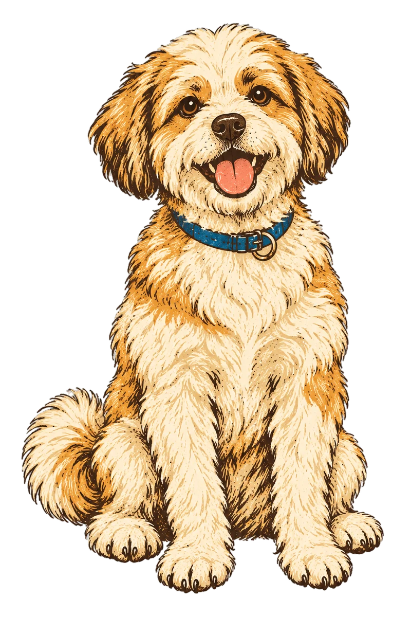 Vintage screen-print illustration representing Shichon