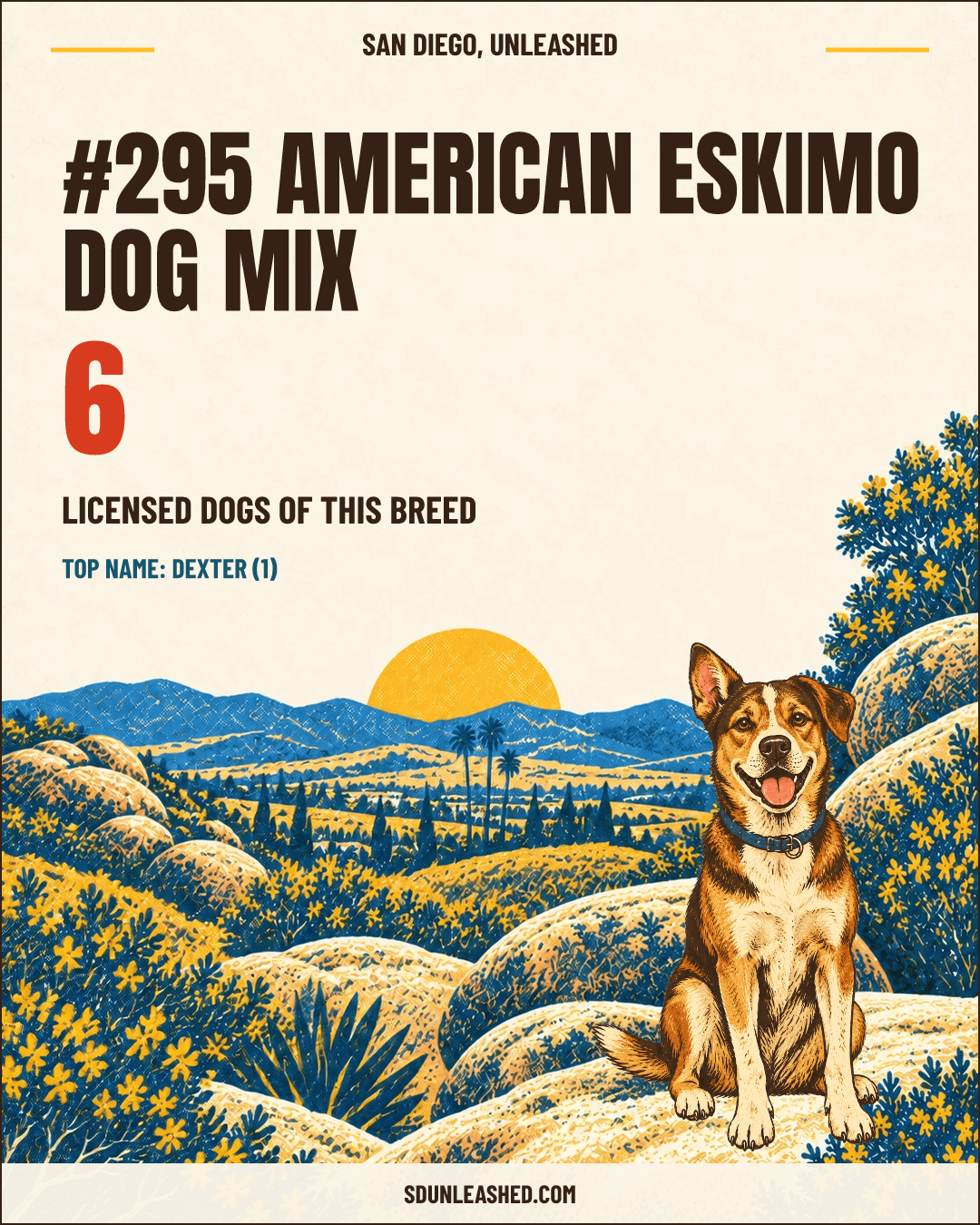 American Eskimo Dog Mix share card