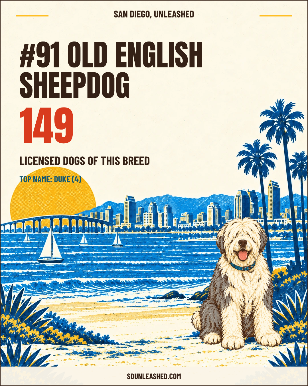 Old English Sheepdog share card