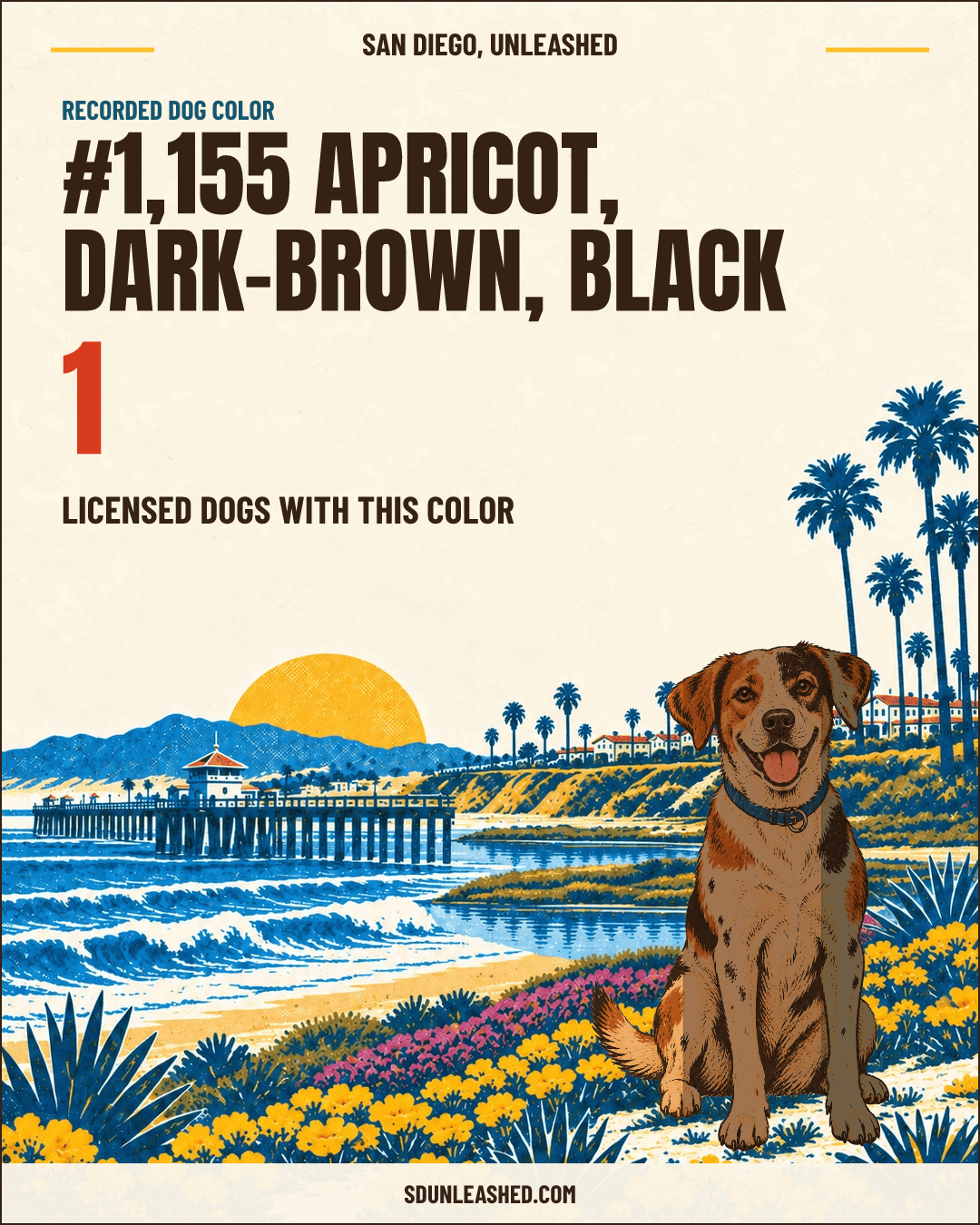 Apricot, Dark-brown, Black share card
