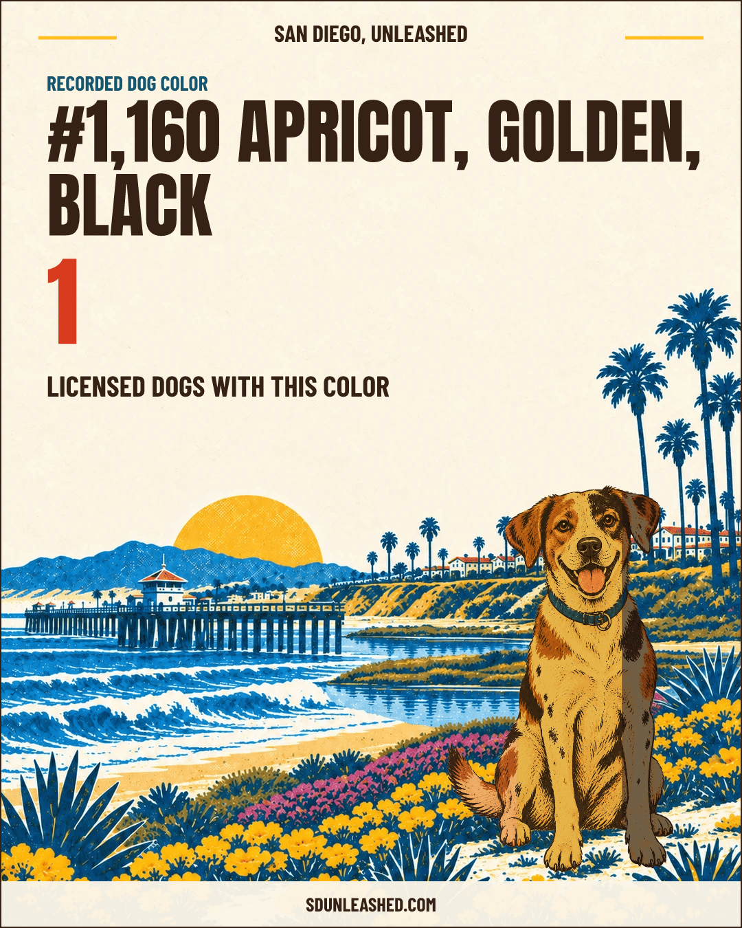 Apricot, Golden, Black share card