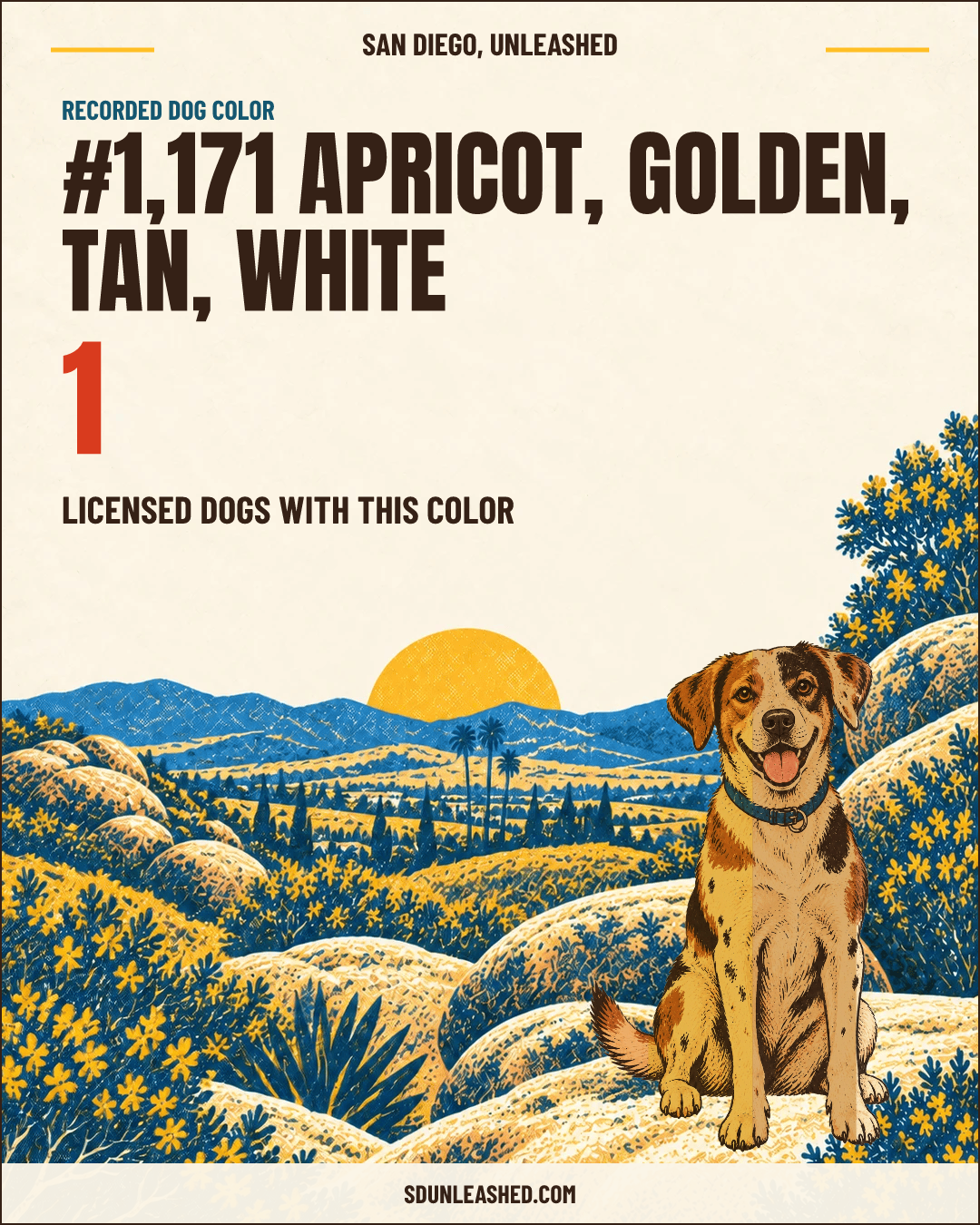 Apricot, Golden, Tan, White share card