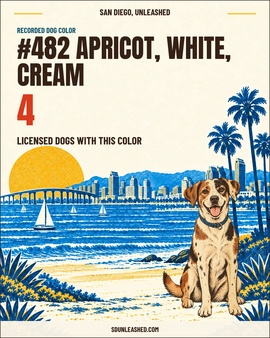 Apricot, White, Cream share card
