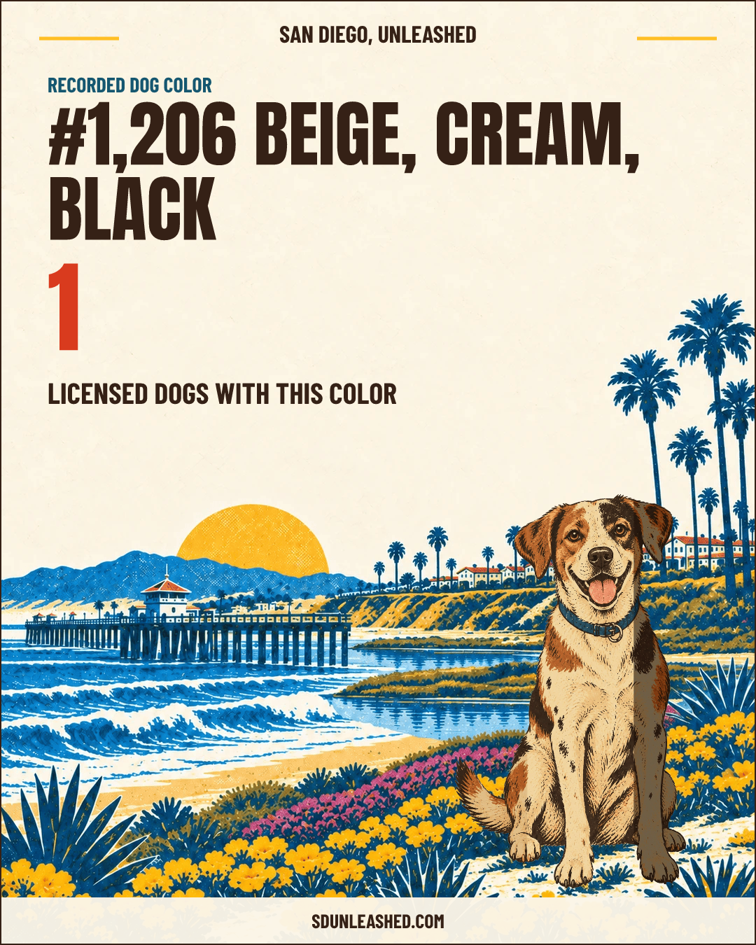 Beige, Cream, Black share card