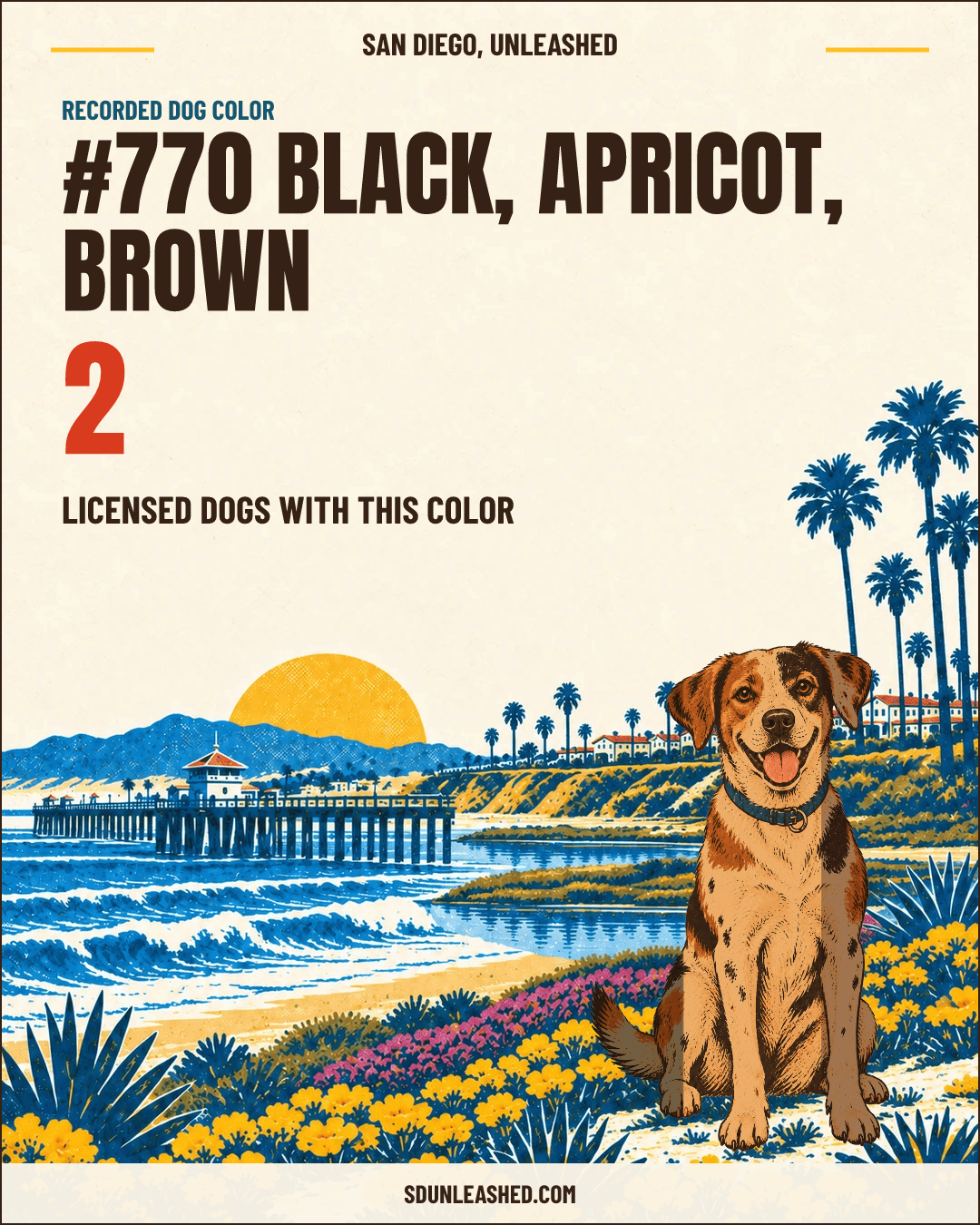 Black, Apricot, Brown share card
