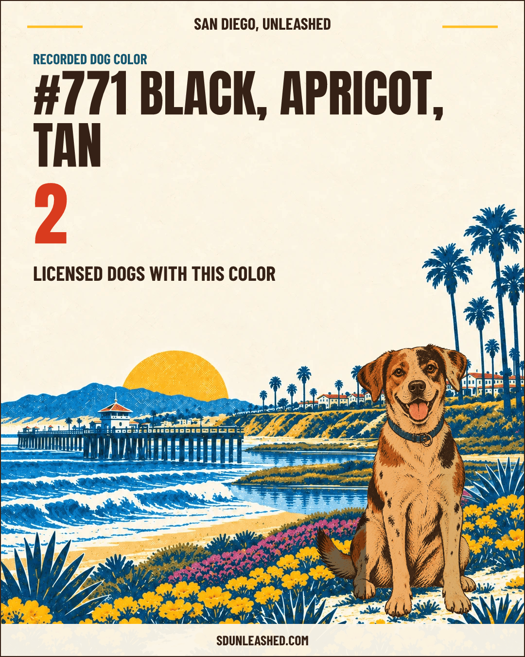 Black, Apricot, Tan share card