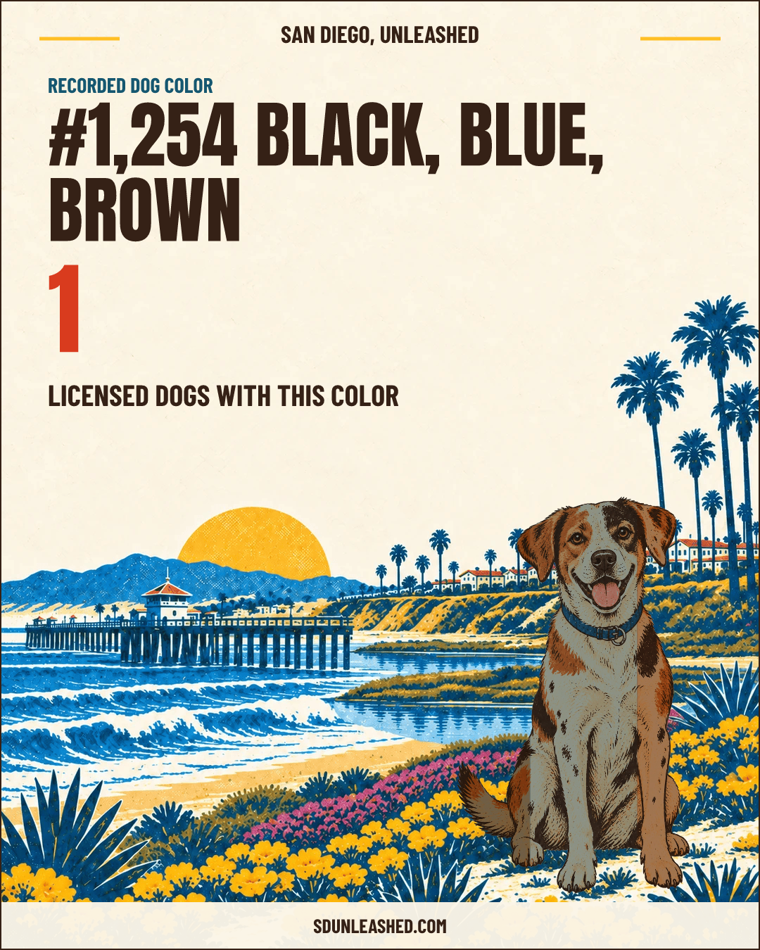 Black, Blue, Brown share card