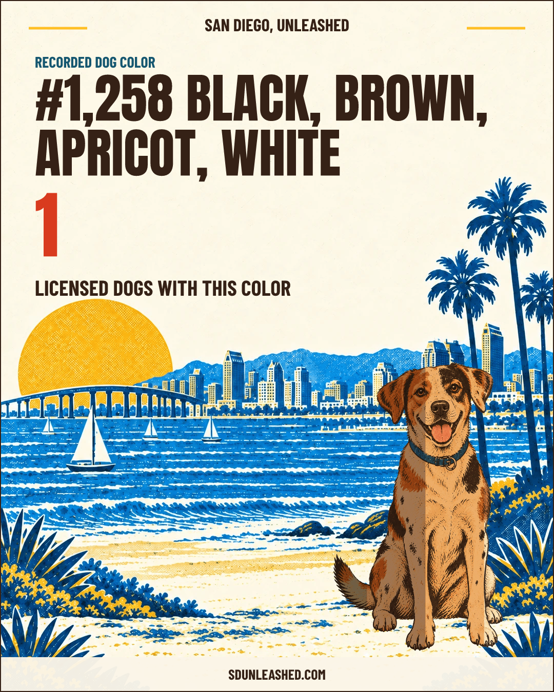 Black, Brown, Apricot, White share card