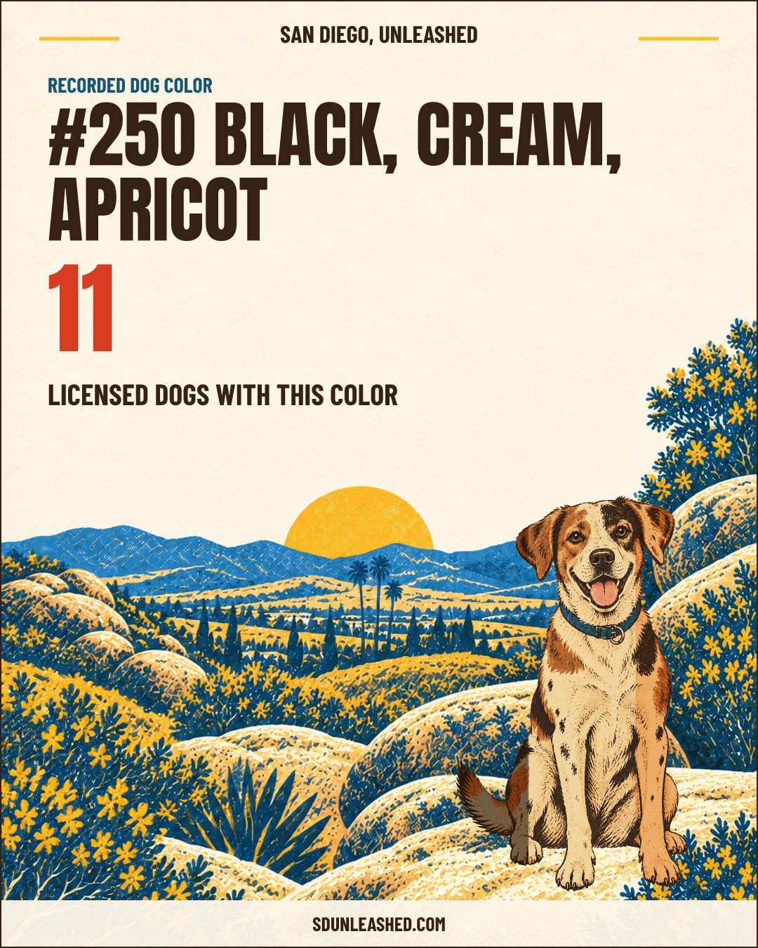 Black, Cream, Apricot share card