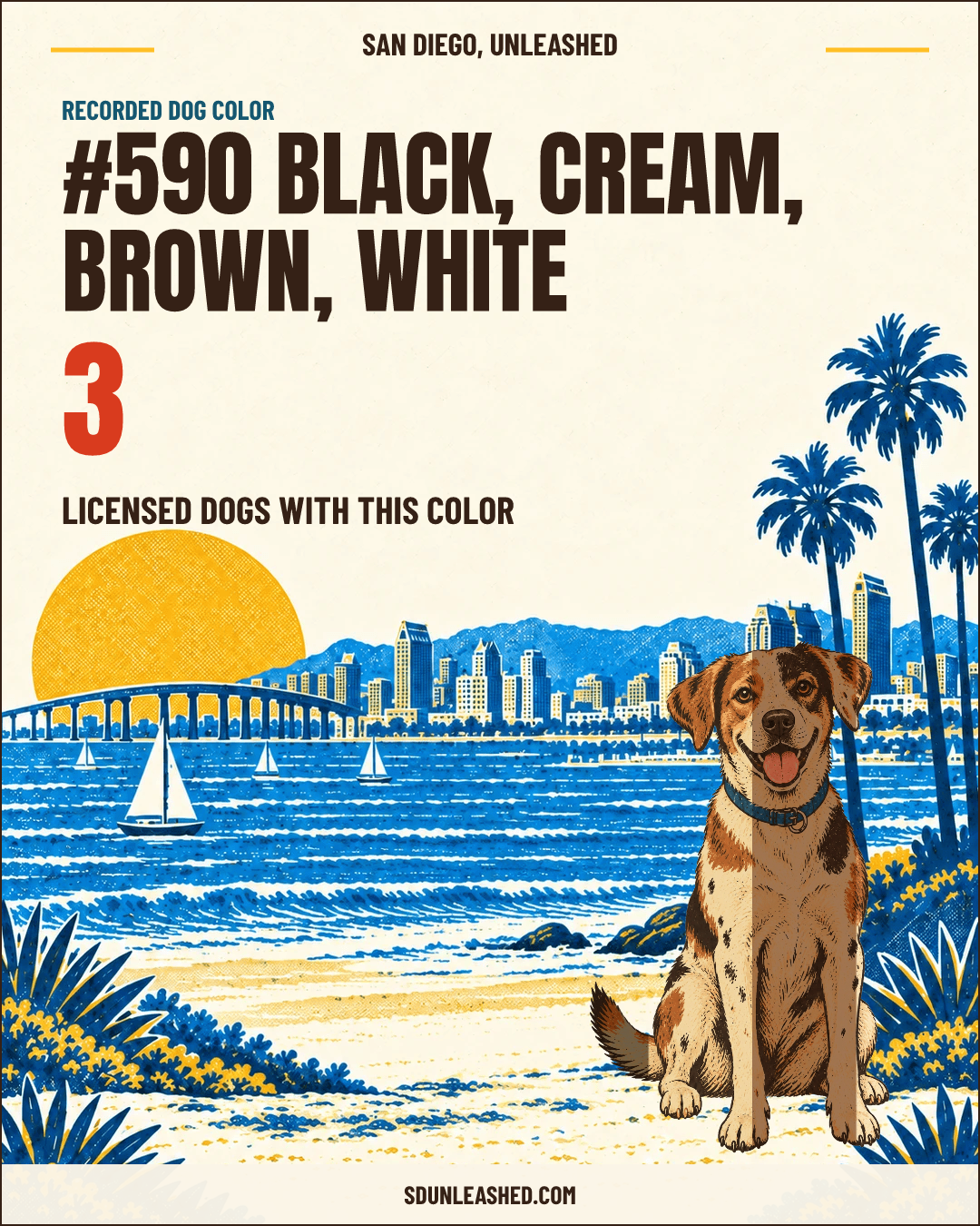 Black, Cream, Brown, White share card