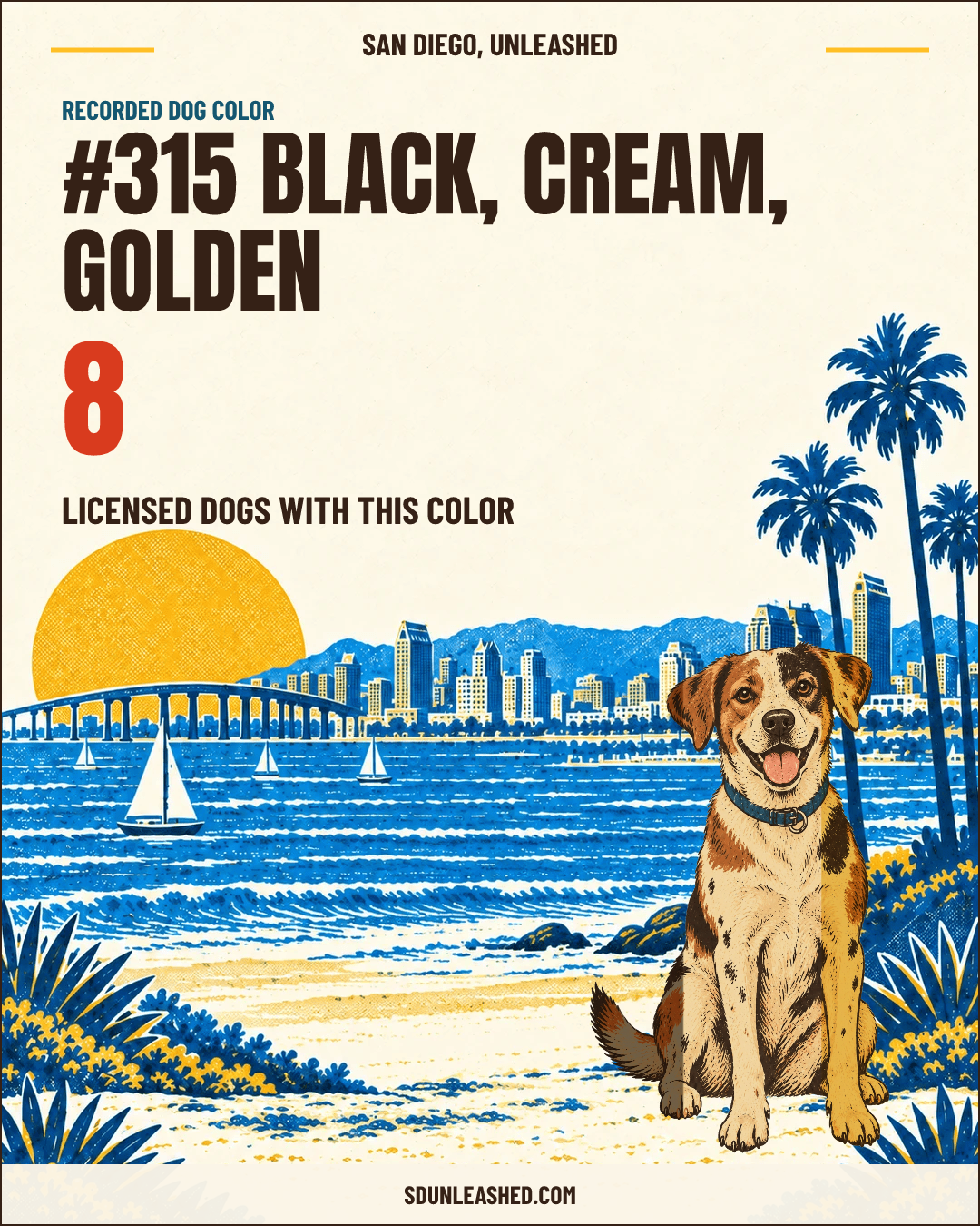 Black, Cream, Golden share card