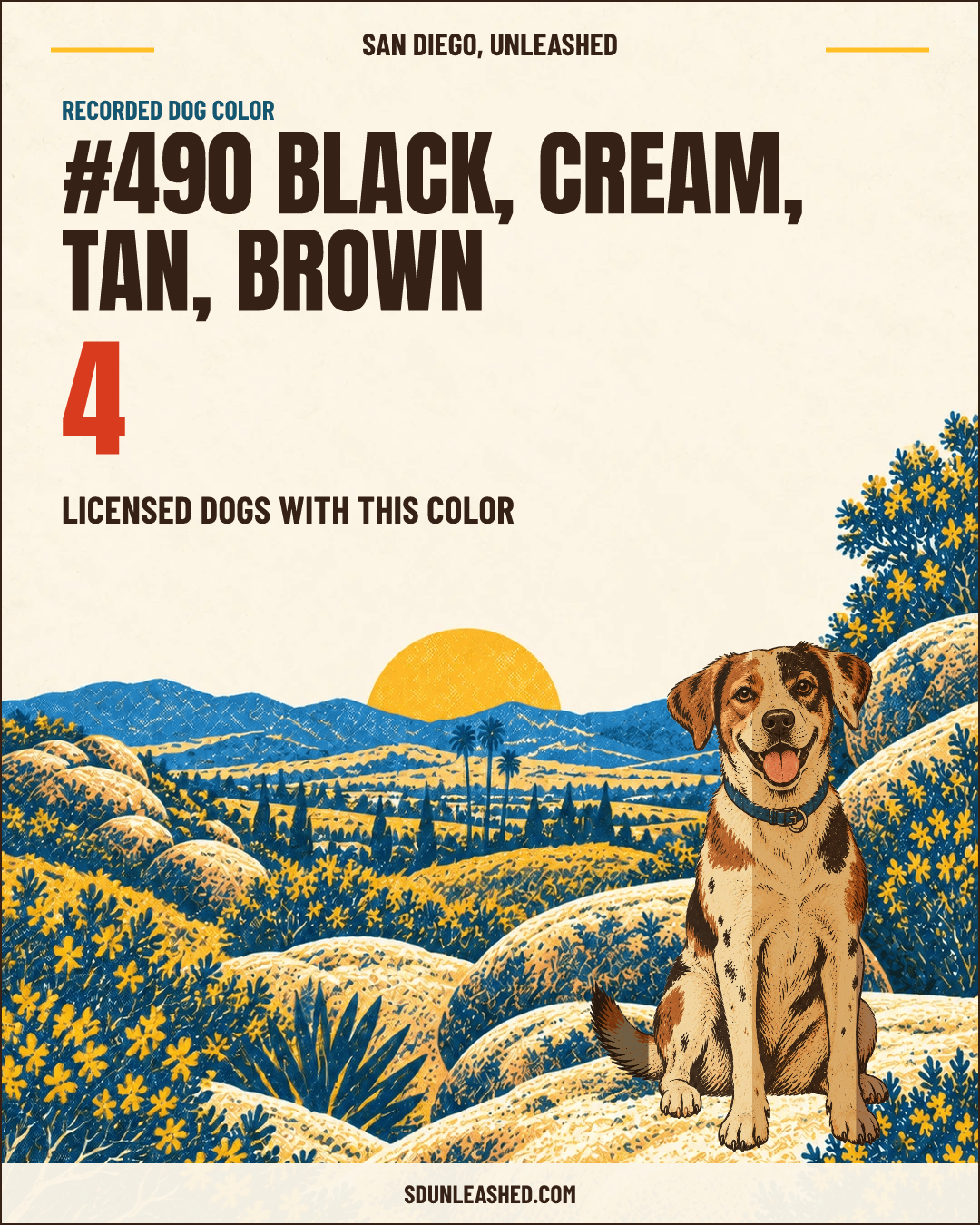 Black, Cream, Tan, Brown share card