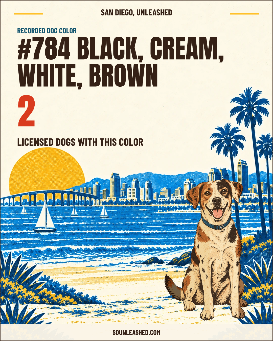Black, Cream, White, Brown share card