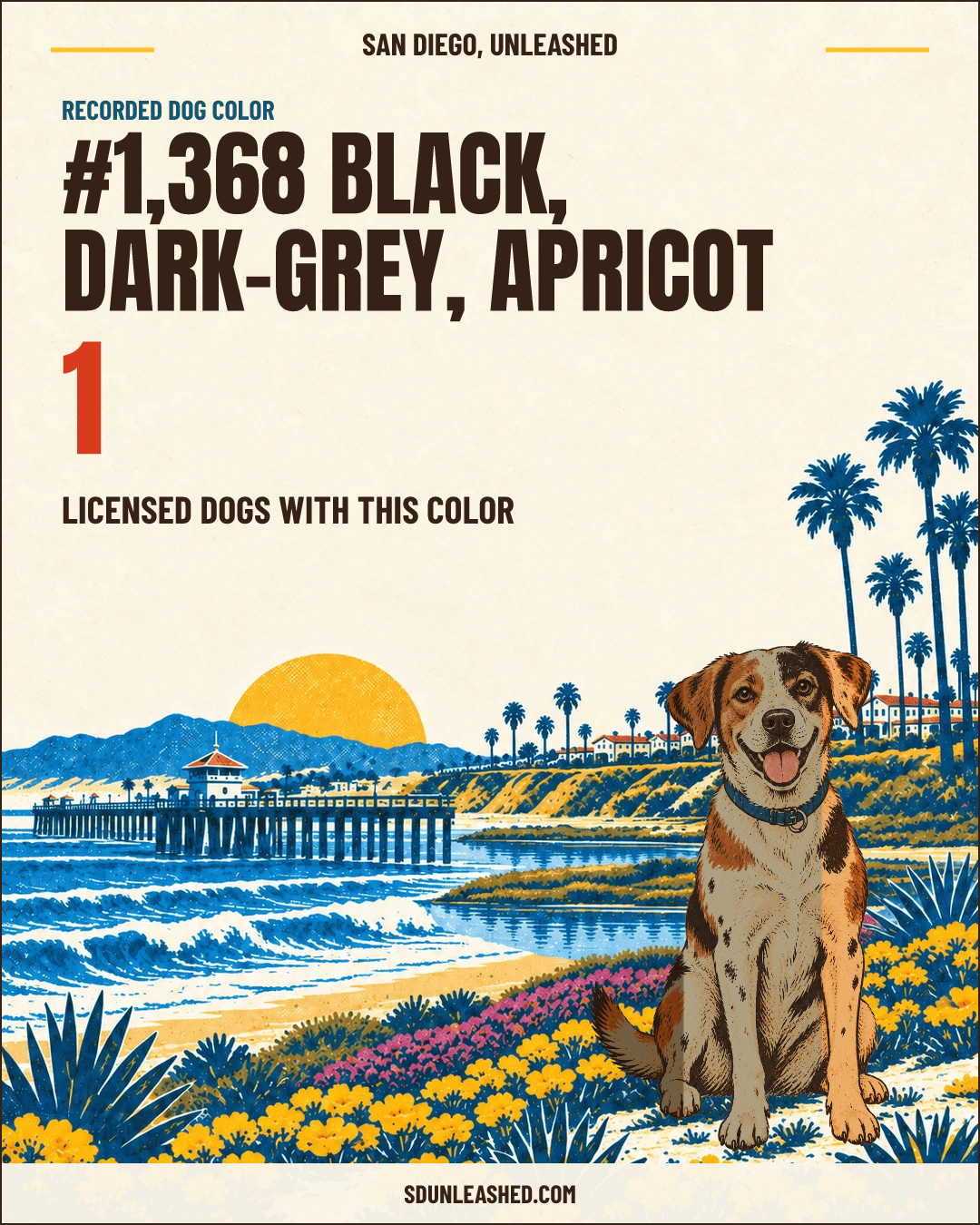 Black, Dark-grey, Apricot share card