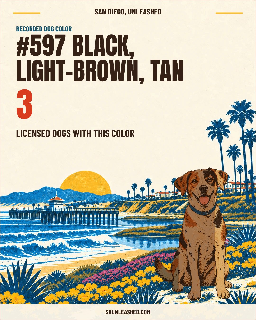 Black, Light-brown, Tan share card