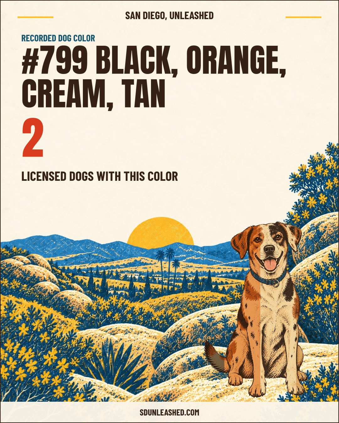 Black, Orange, Cream, Tan share card