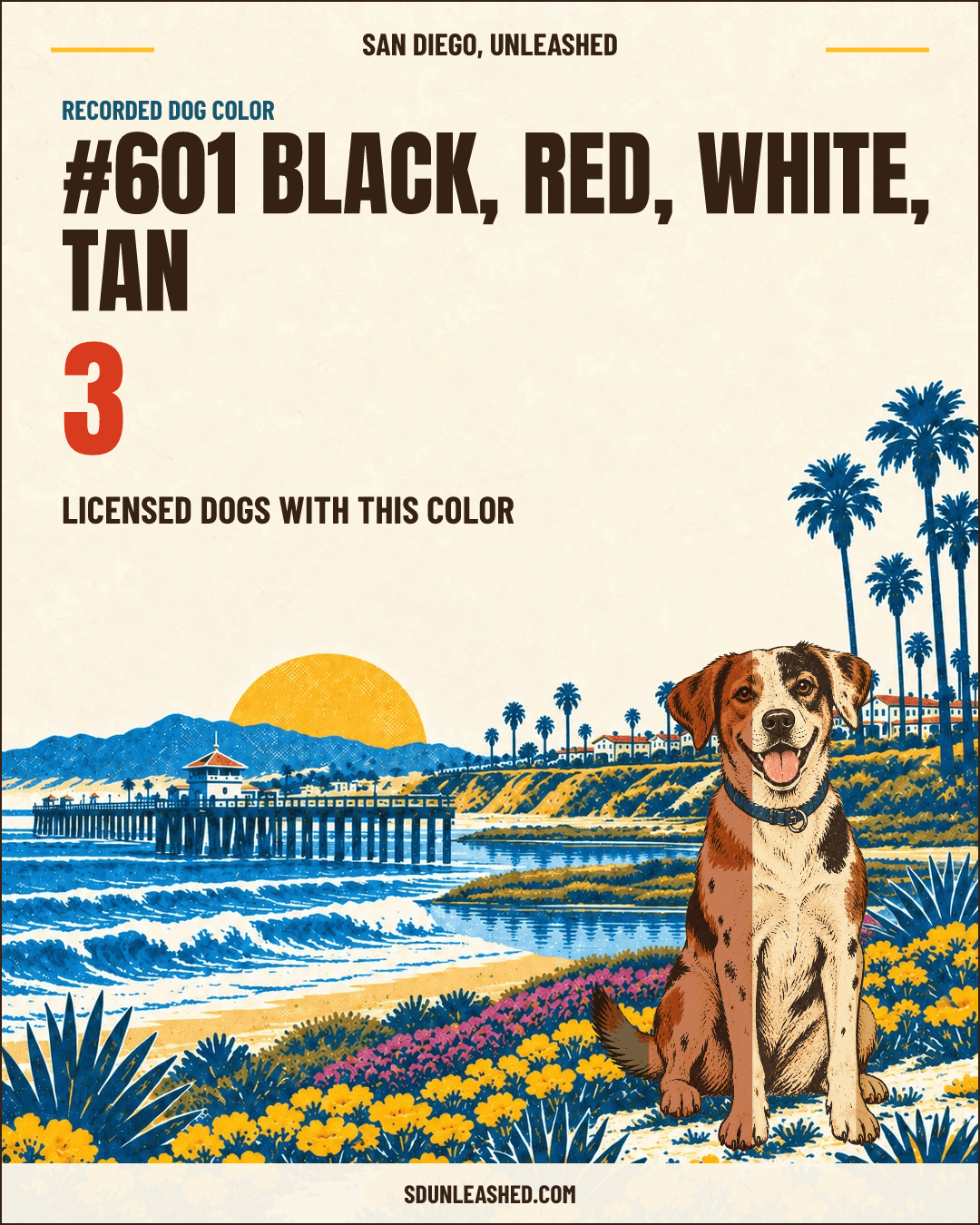 Black, Red, White, Tan share card