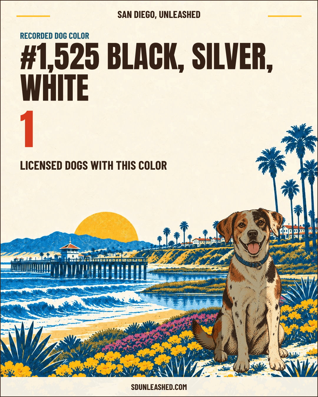 Black, Silver, White share card