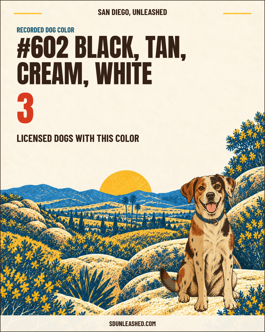 Black, Tan, Cream, White share card