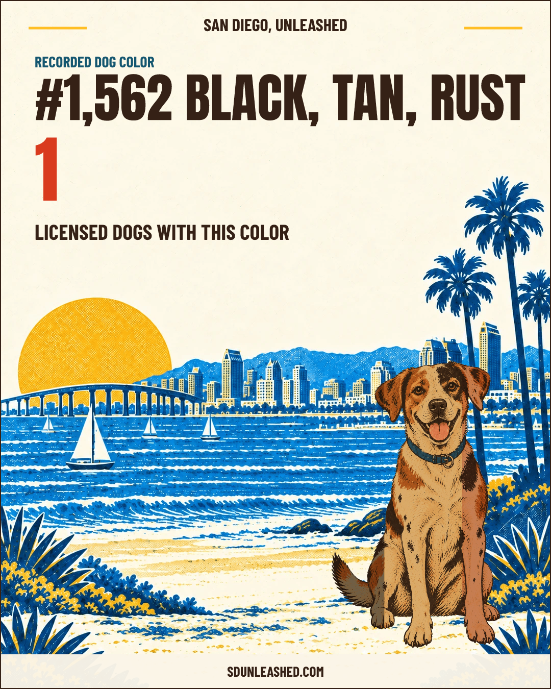 Black, Tan, Rust share card