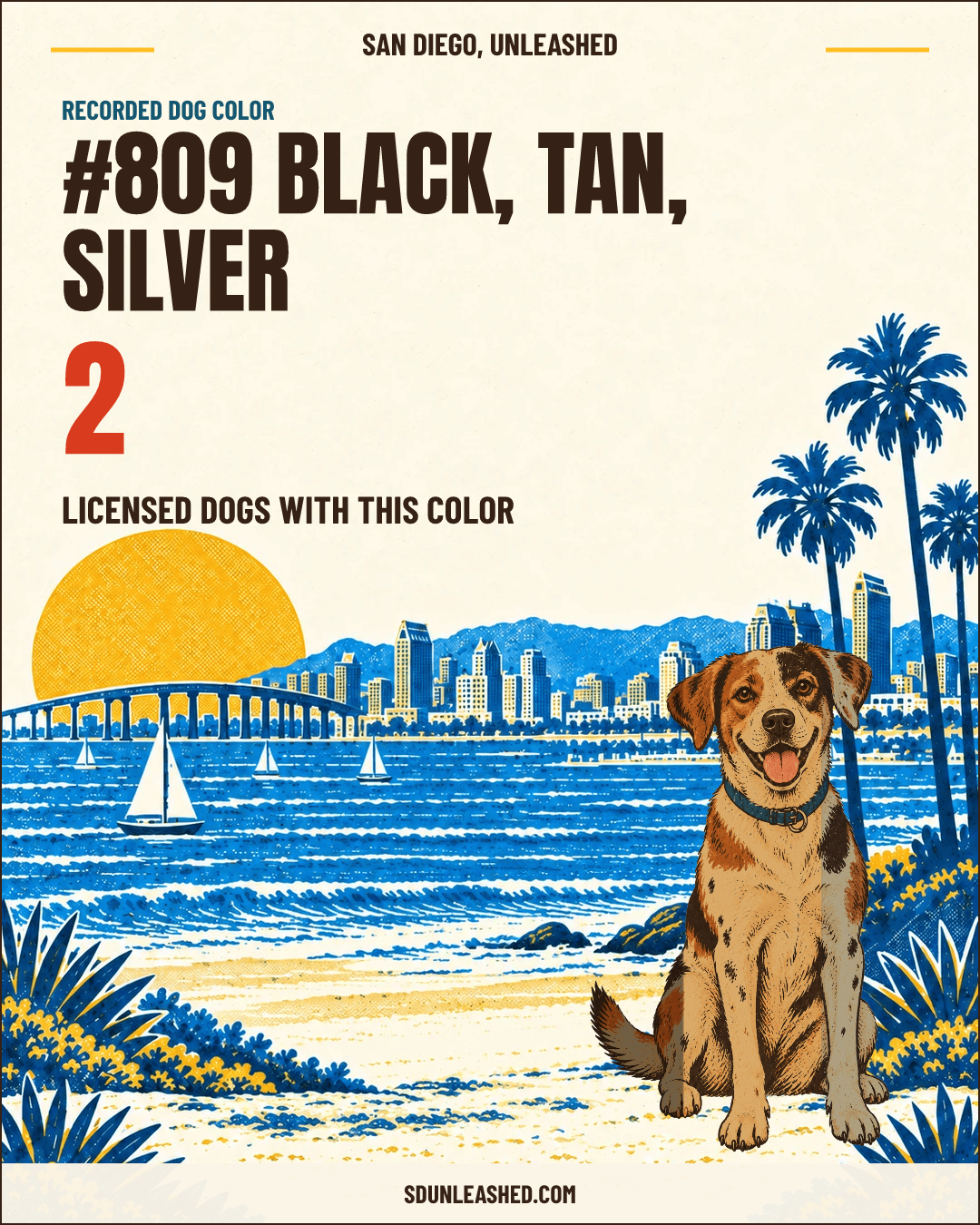 Black, Tan, Silver share card