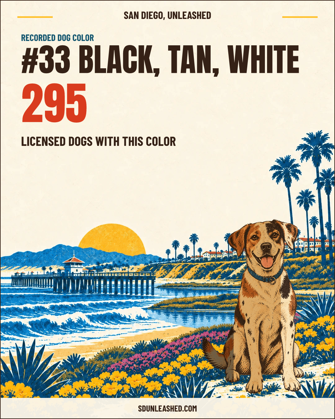 Black, Tan, White share card