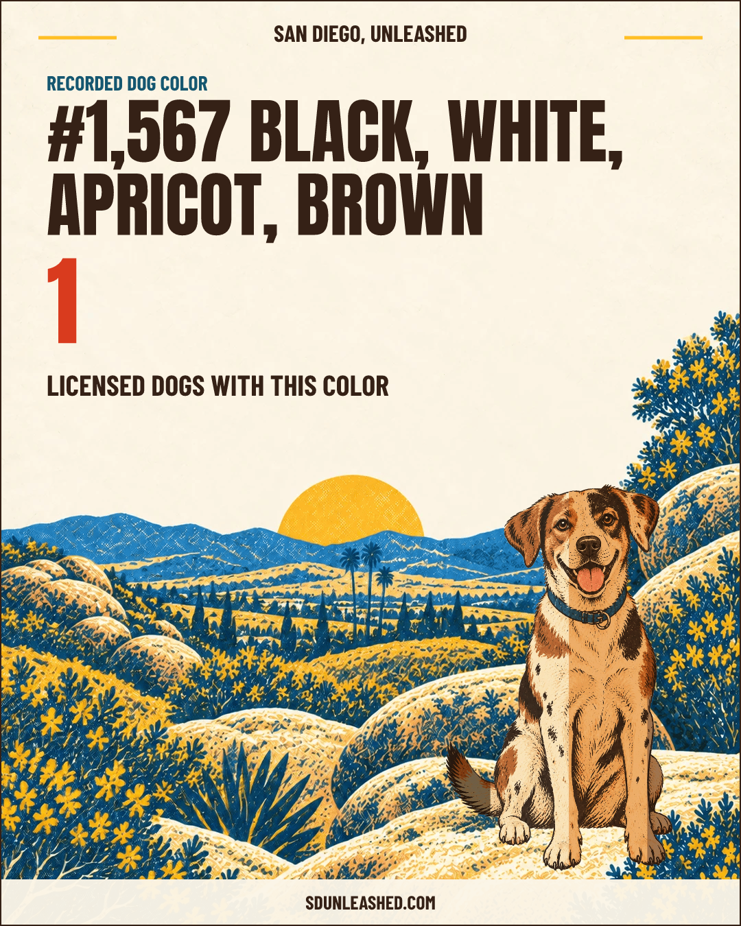 Black, White, Apricot, Brown share card