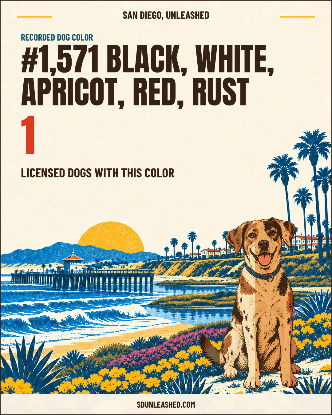 Black, White, Apricot, Red, Rust share card