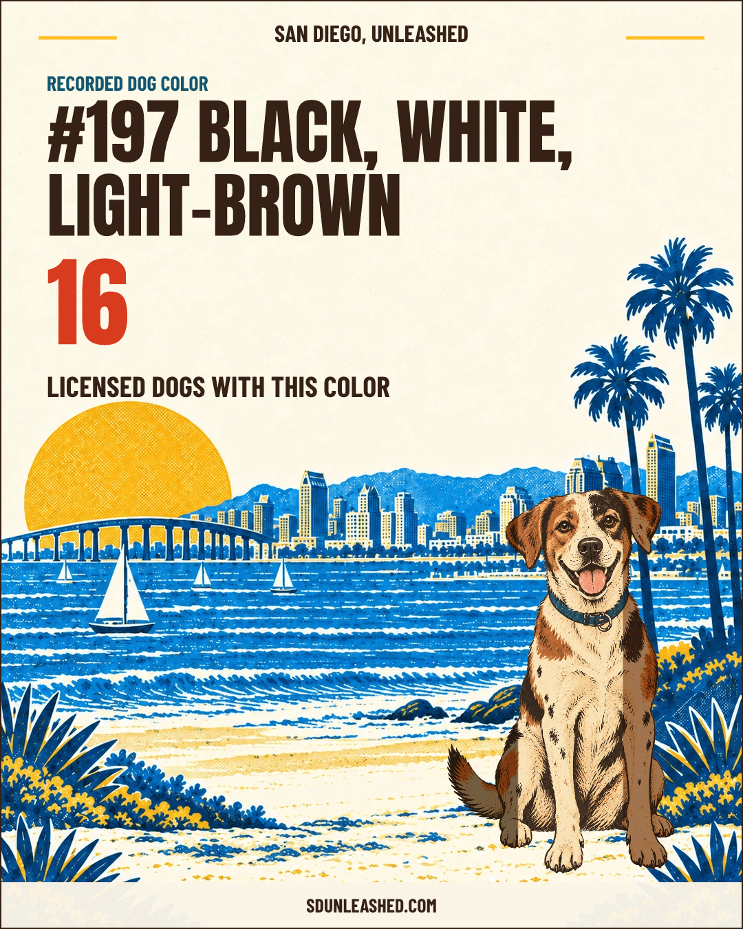 Black, White, Light-brown share card
