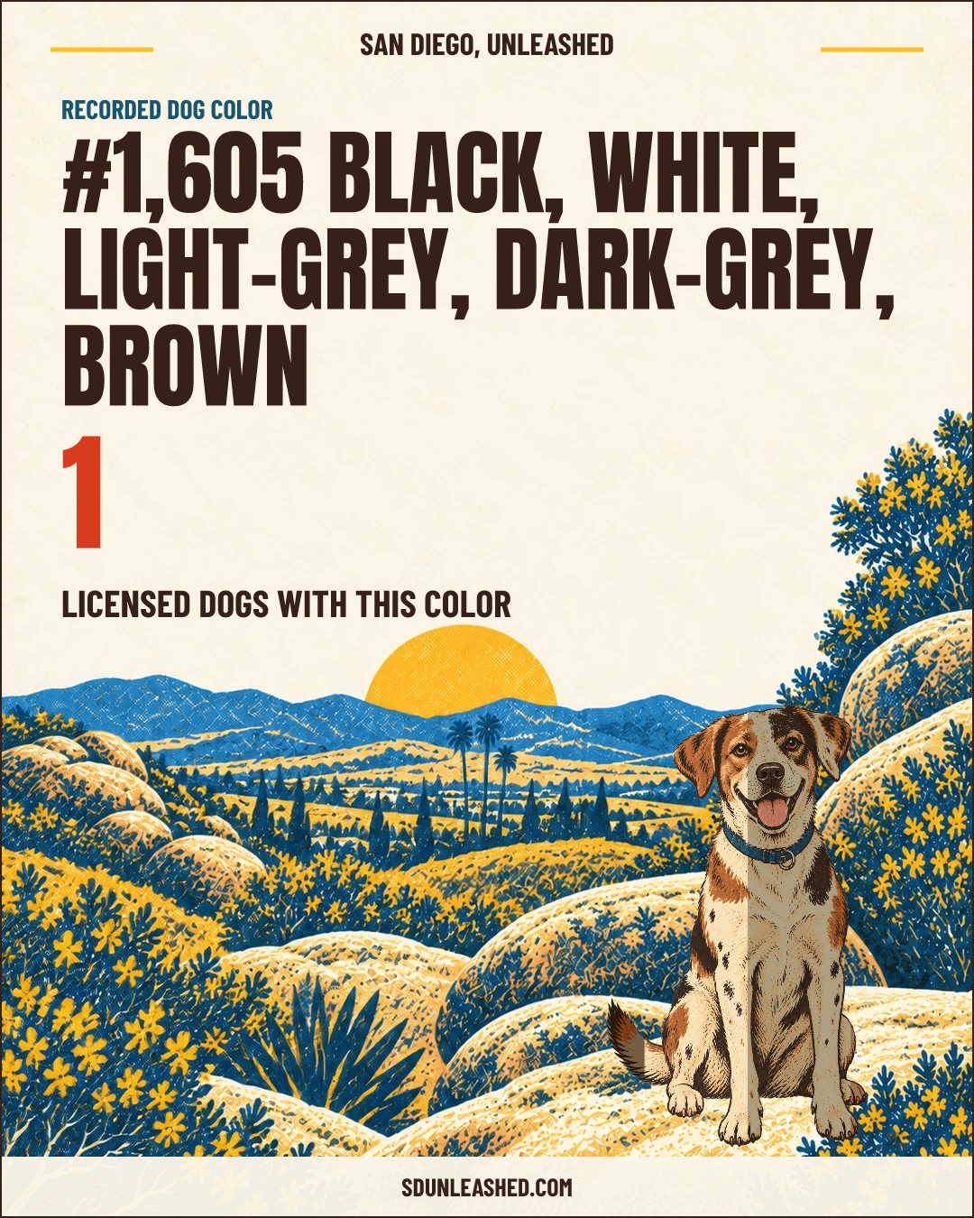 Black, White, Light-grey, Dark-grey, Brown share card