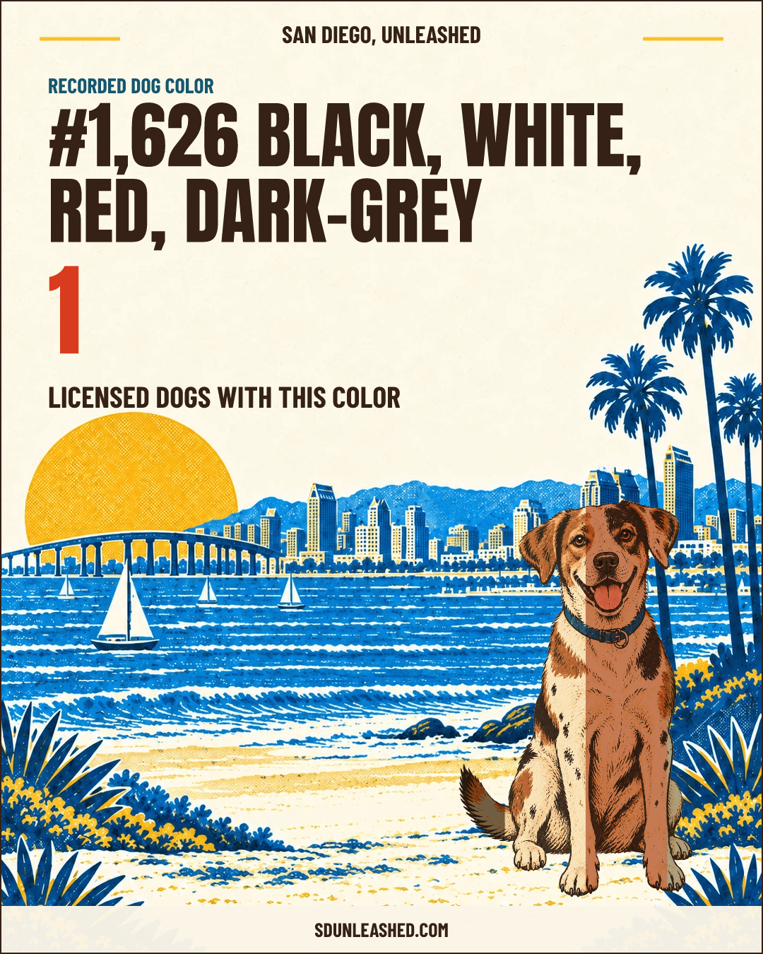 Black, White, Red, Dark-grey share card