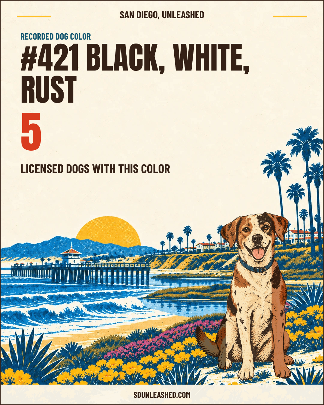 Black, White, Rust share card