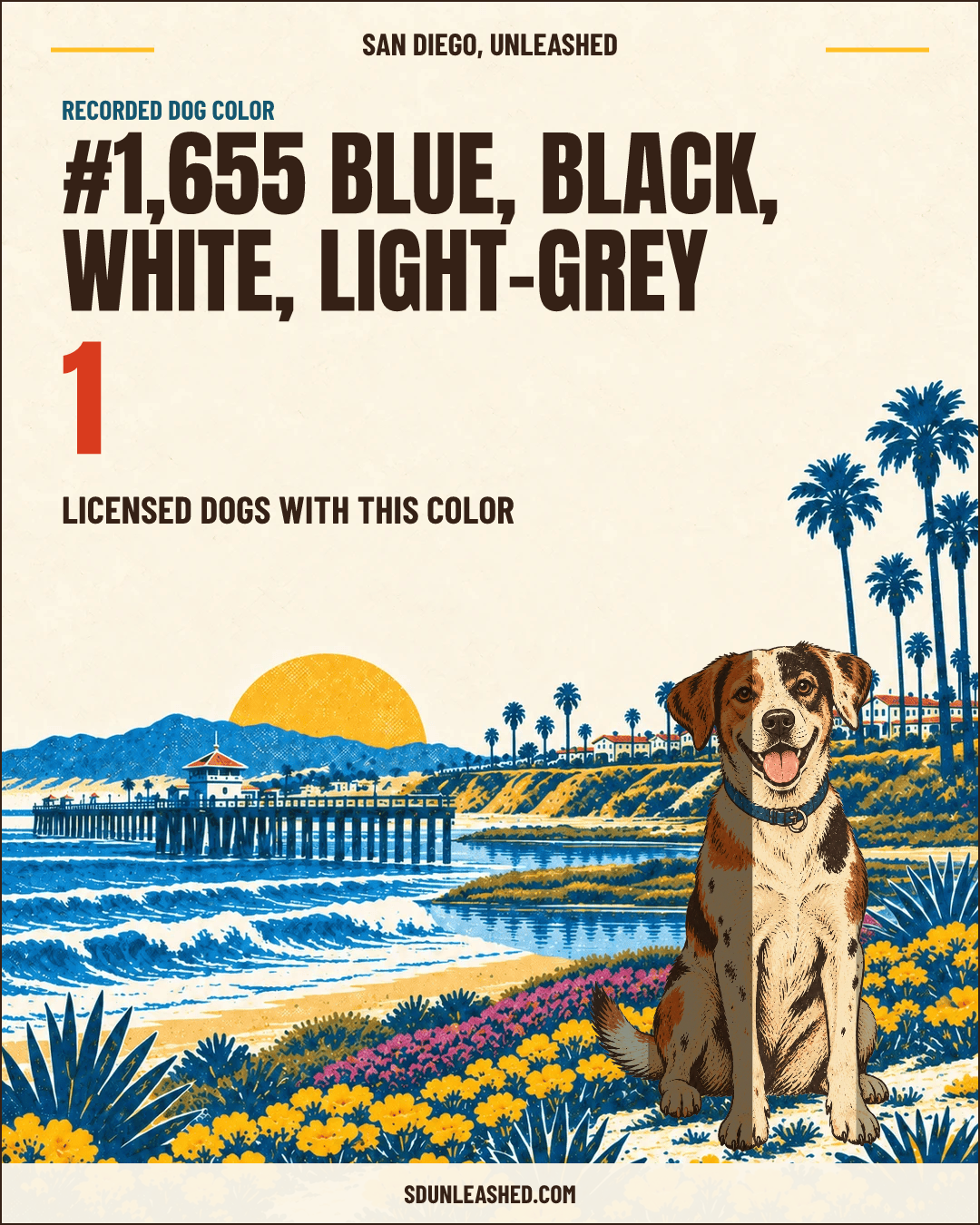 Blue, Black, White, Light-grey share card