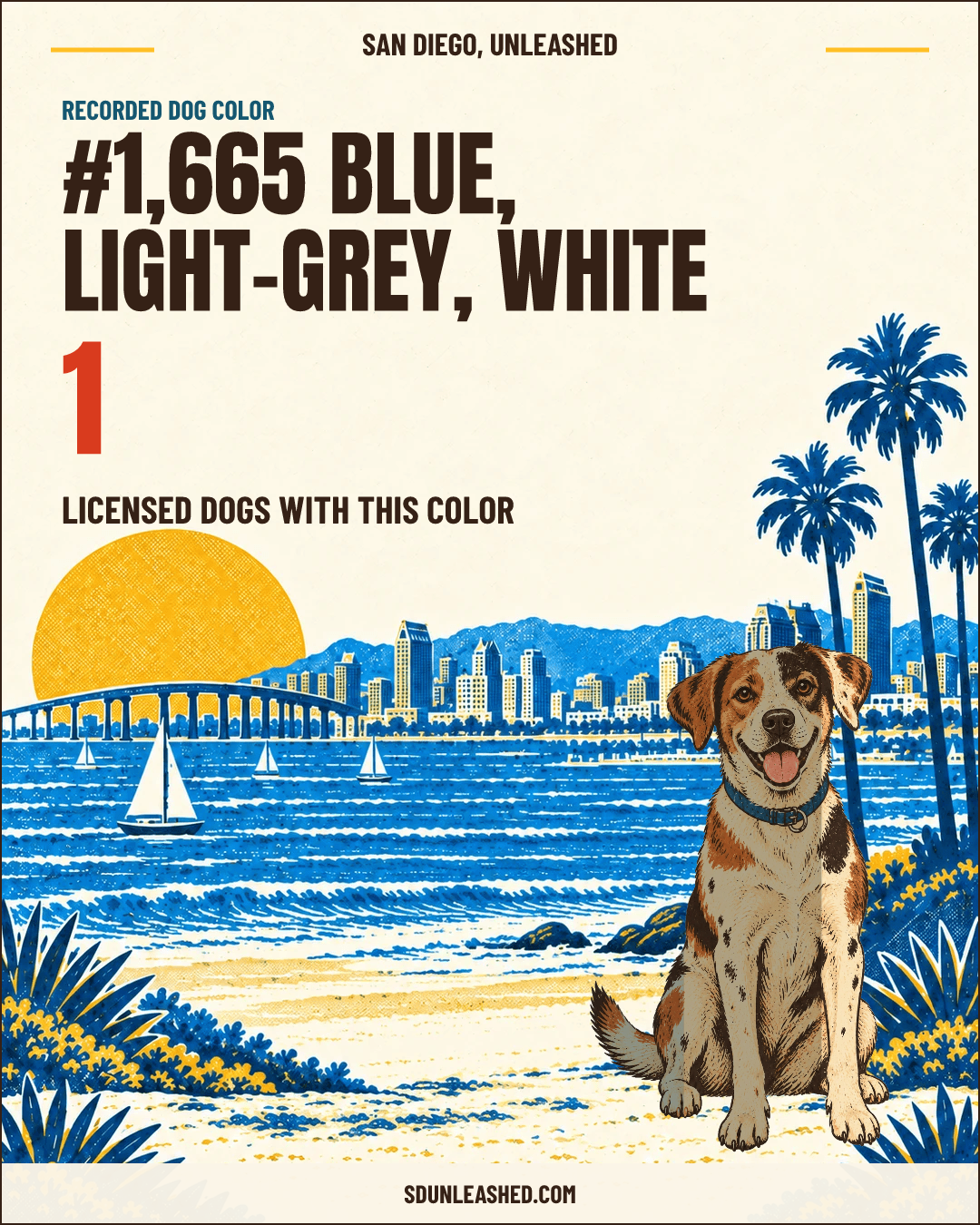 Blue, Light-grey, White share card