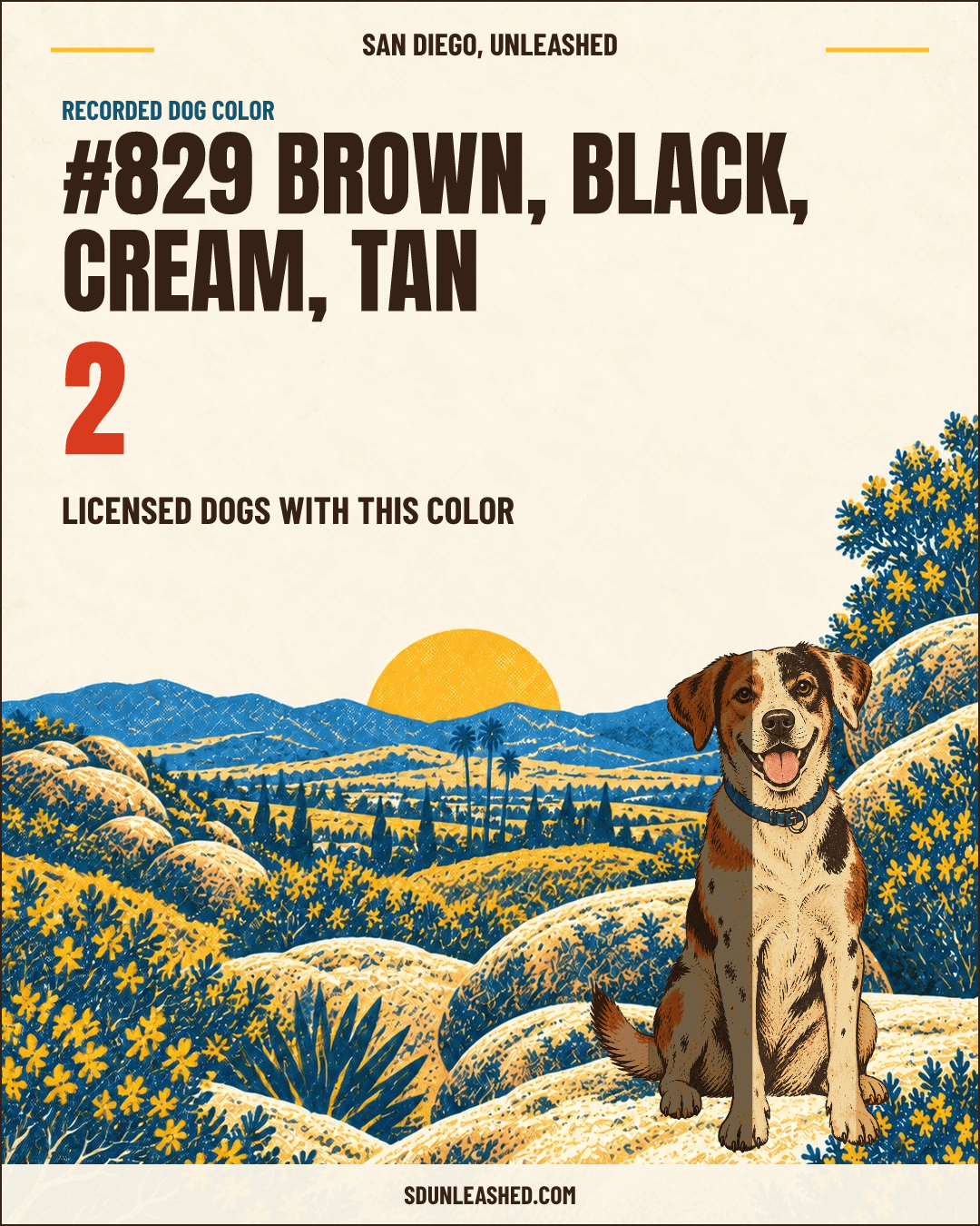 Brown, Black, Cream, Tan share card