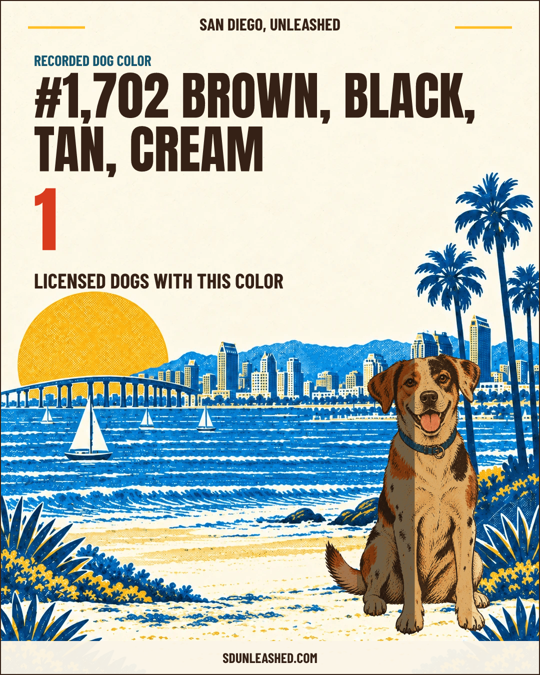 Brown, Black, Tan, Cream share card