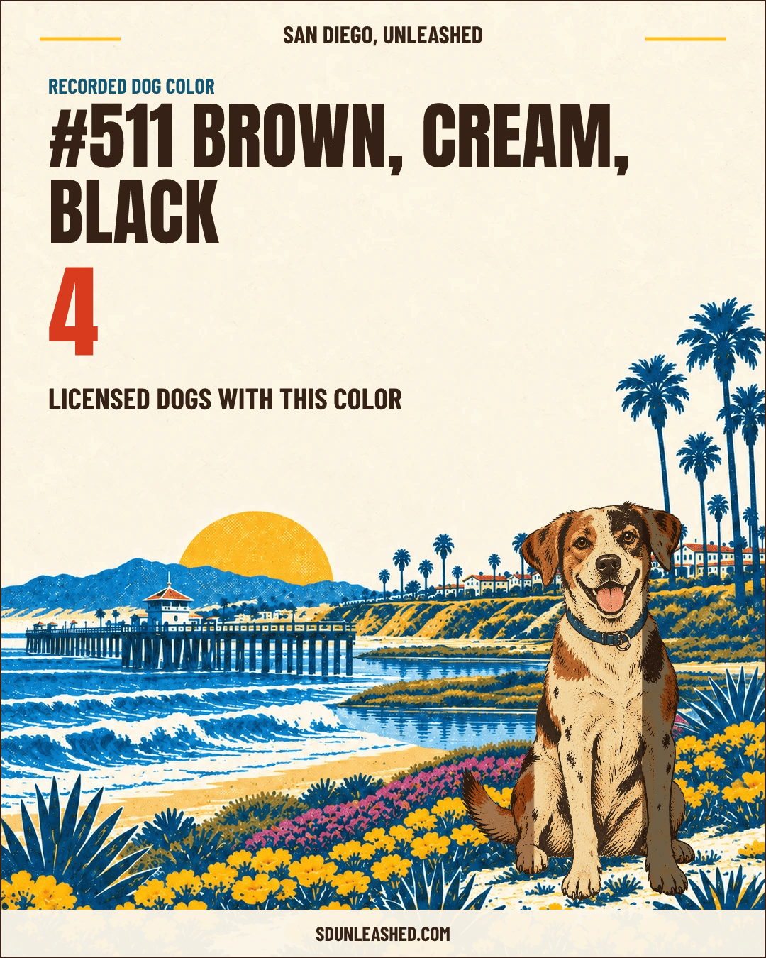 Brown, Cream, Black share card