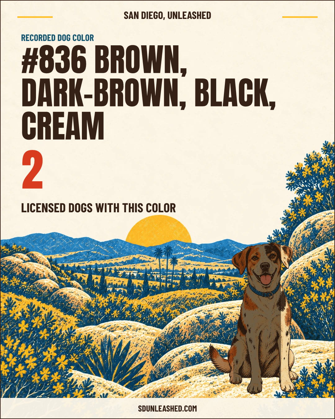 Brown, Dark-brown, Black, Cream share card