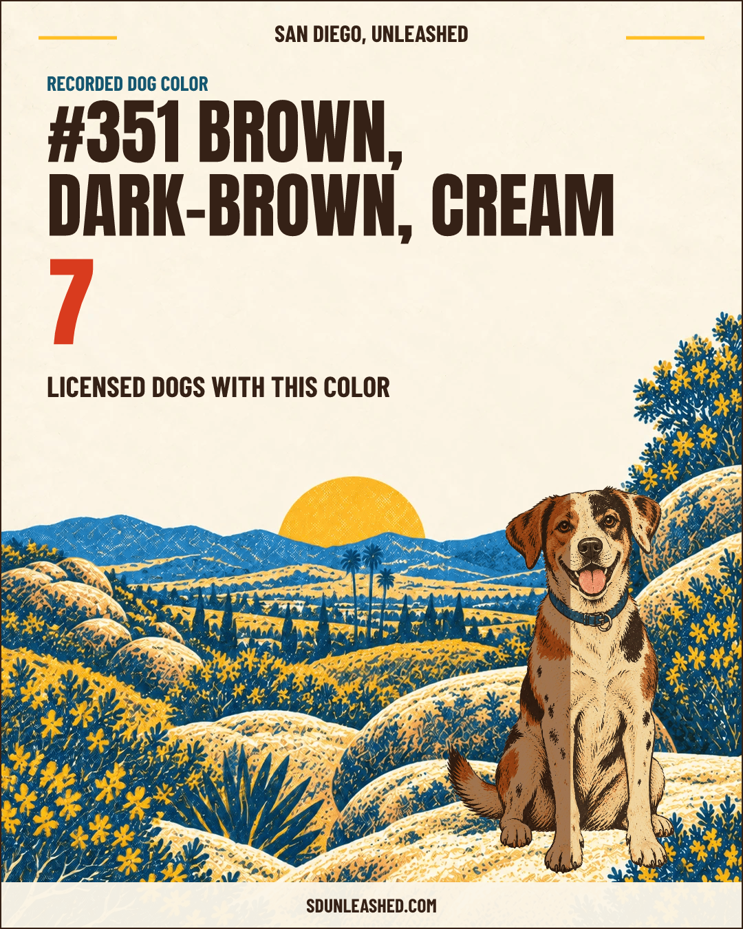 Brown, Dark-brown, Cream share card