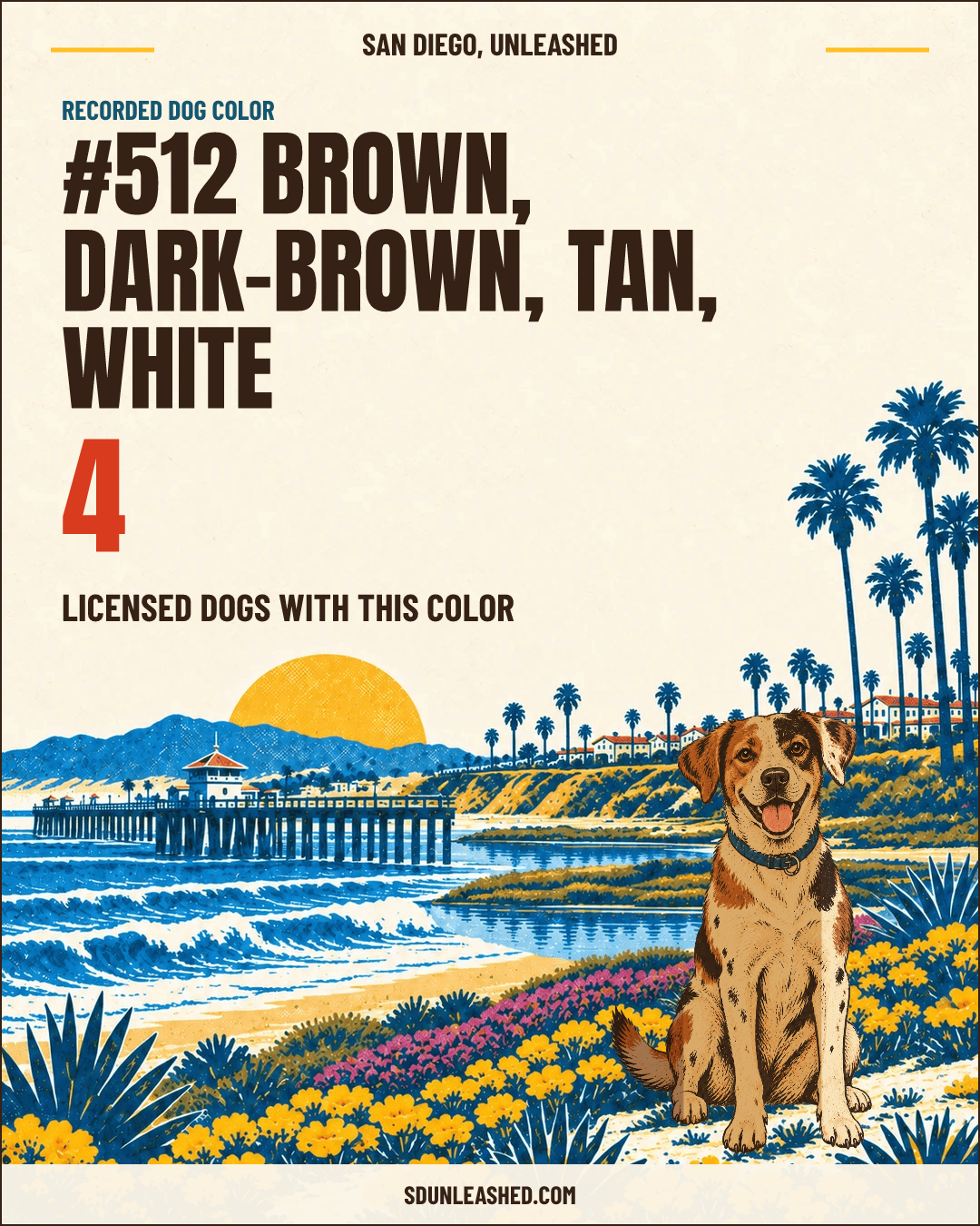 Brown, Dark-brown, Tan, White share card