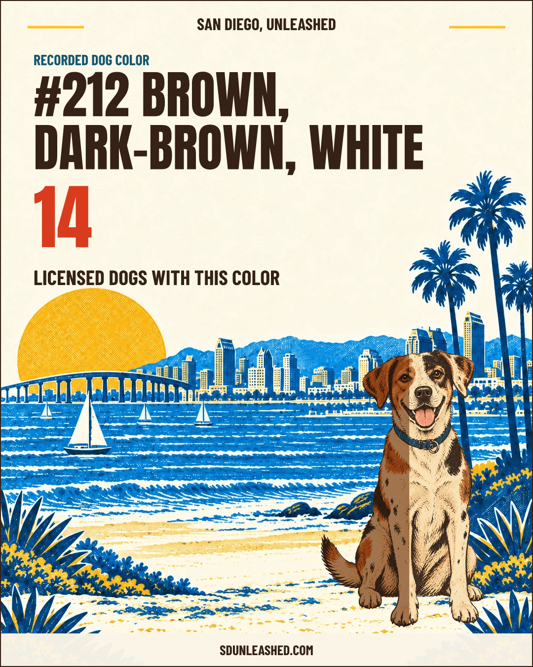 Brown, Dark-brown, White share card