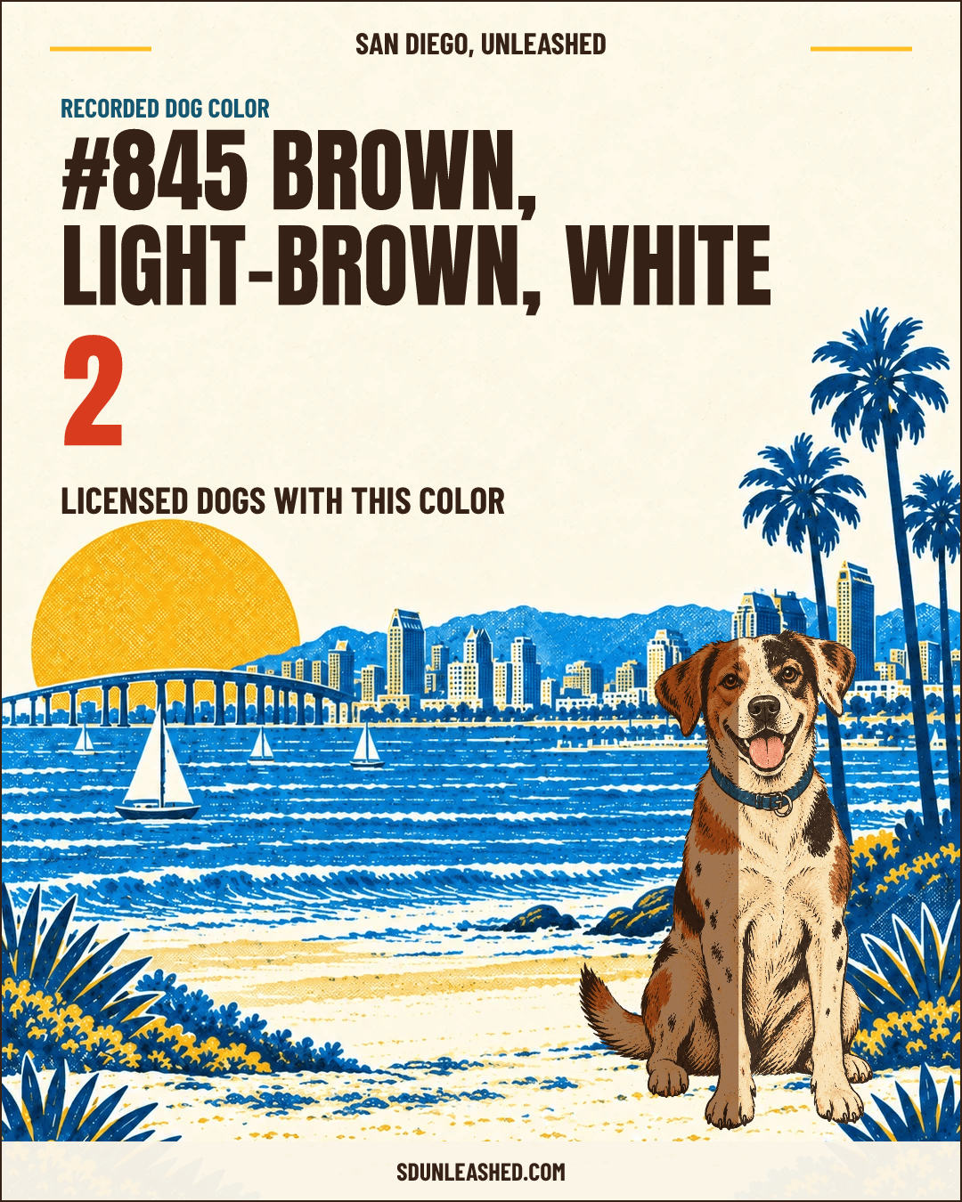 Brown, Light-brown, White share card