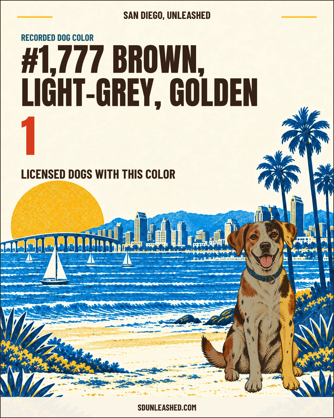Brown, Light-grey, Golden share card