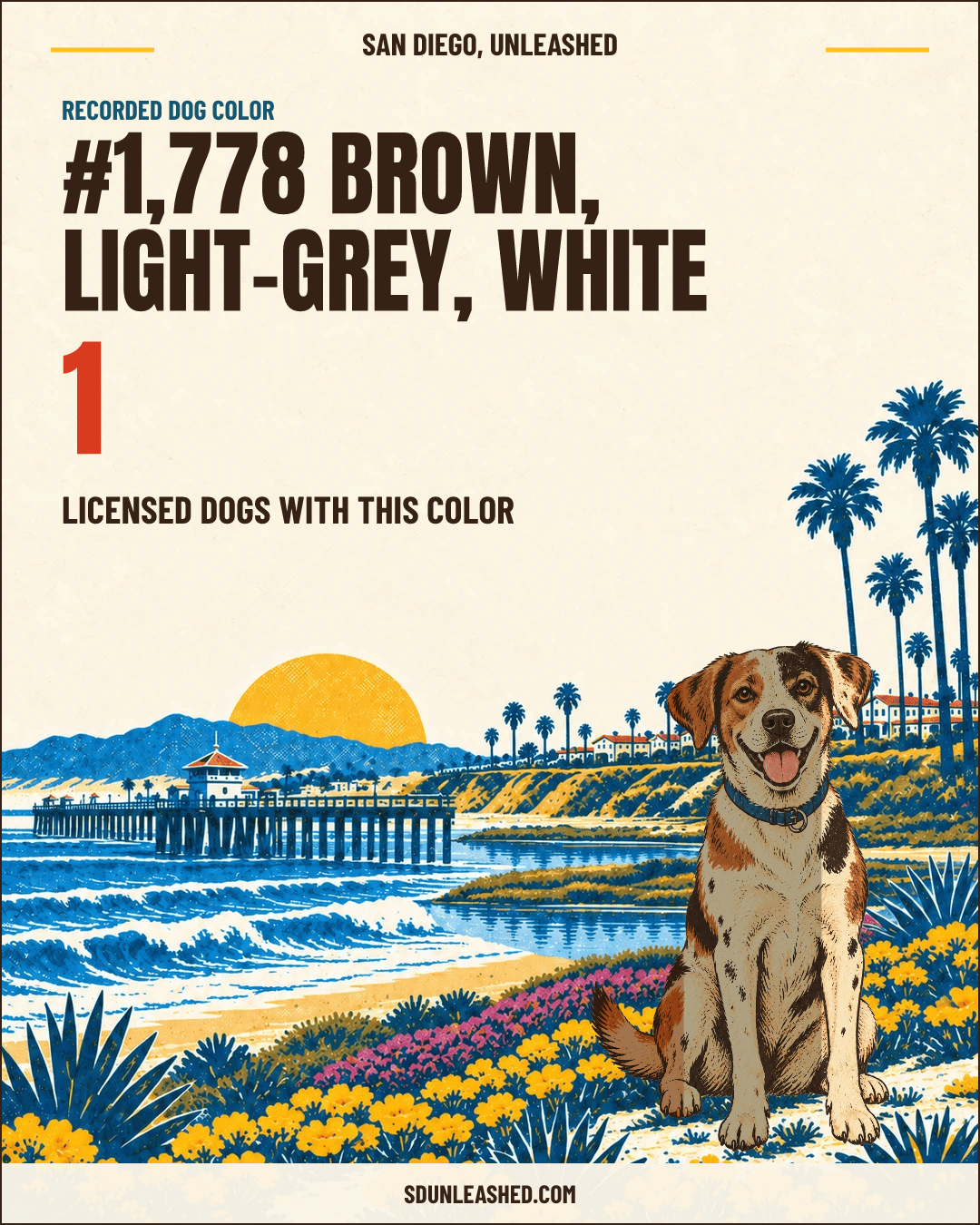 Brown, Light-grey, White share card