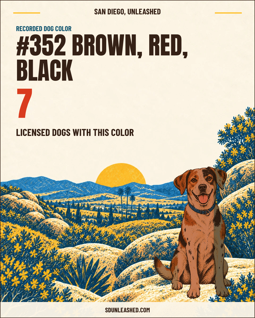 Brown, Red, Black share card