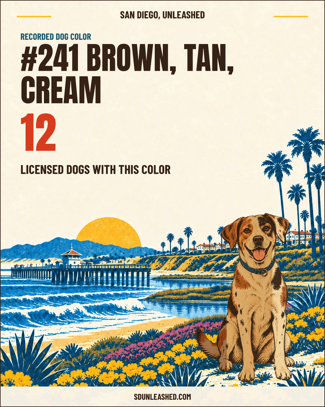 Brown, Tan, Cream share card