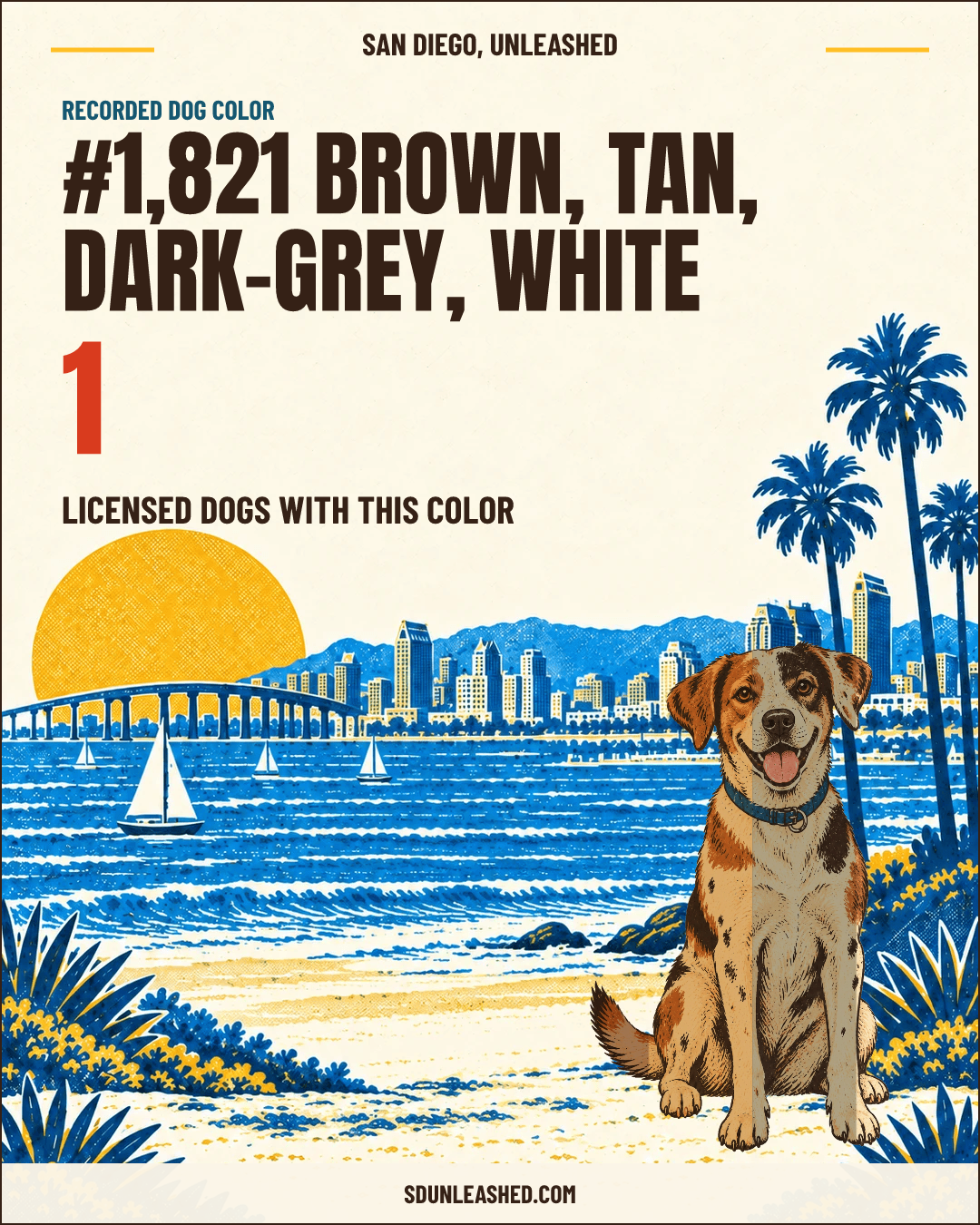 Brown, Tan, Dark-grey, White share card