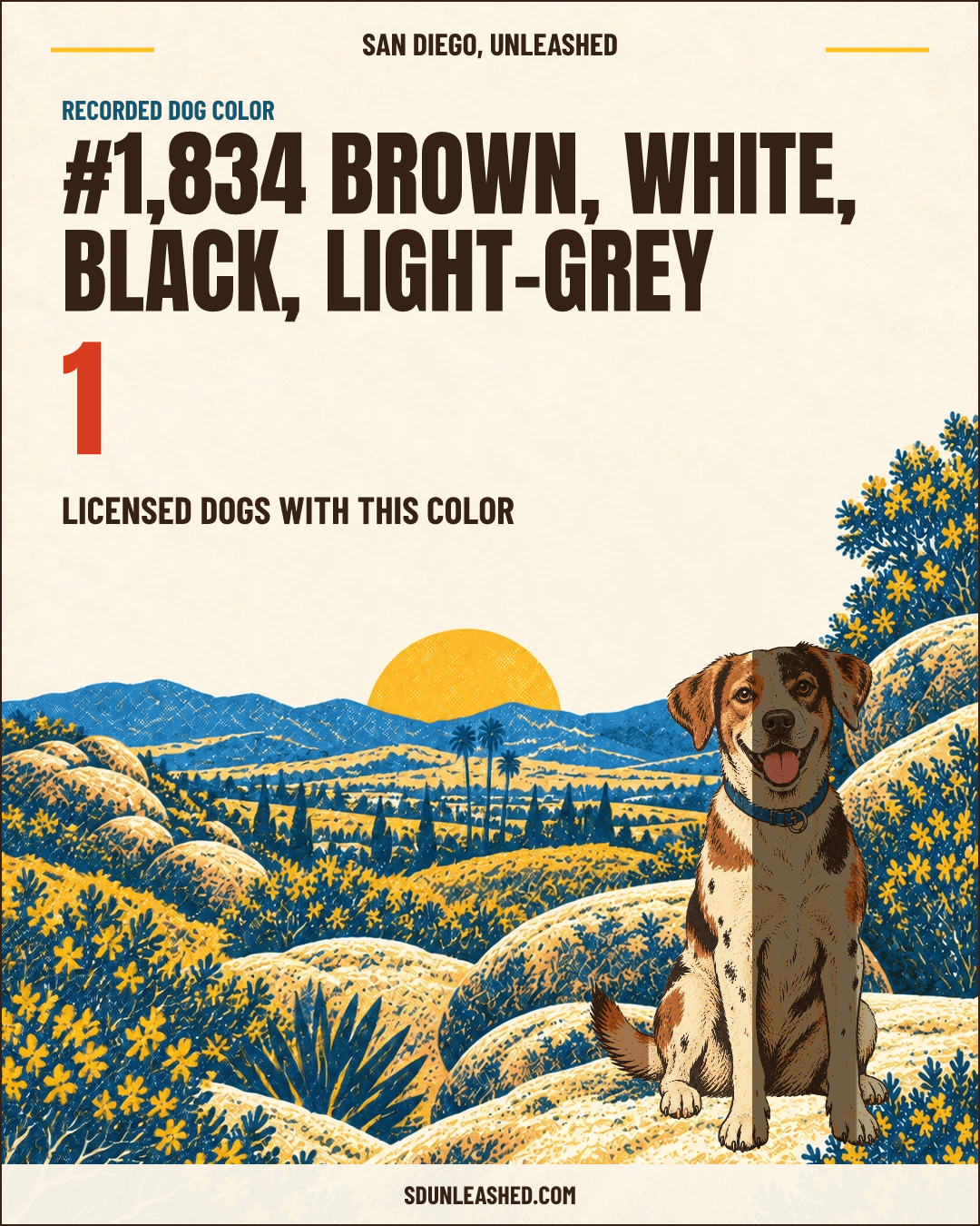 Brown, White, Black, Light-grey share card