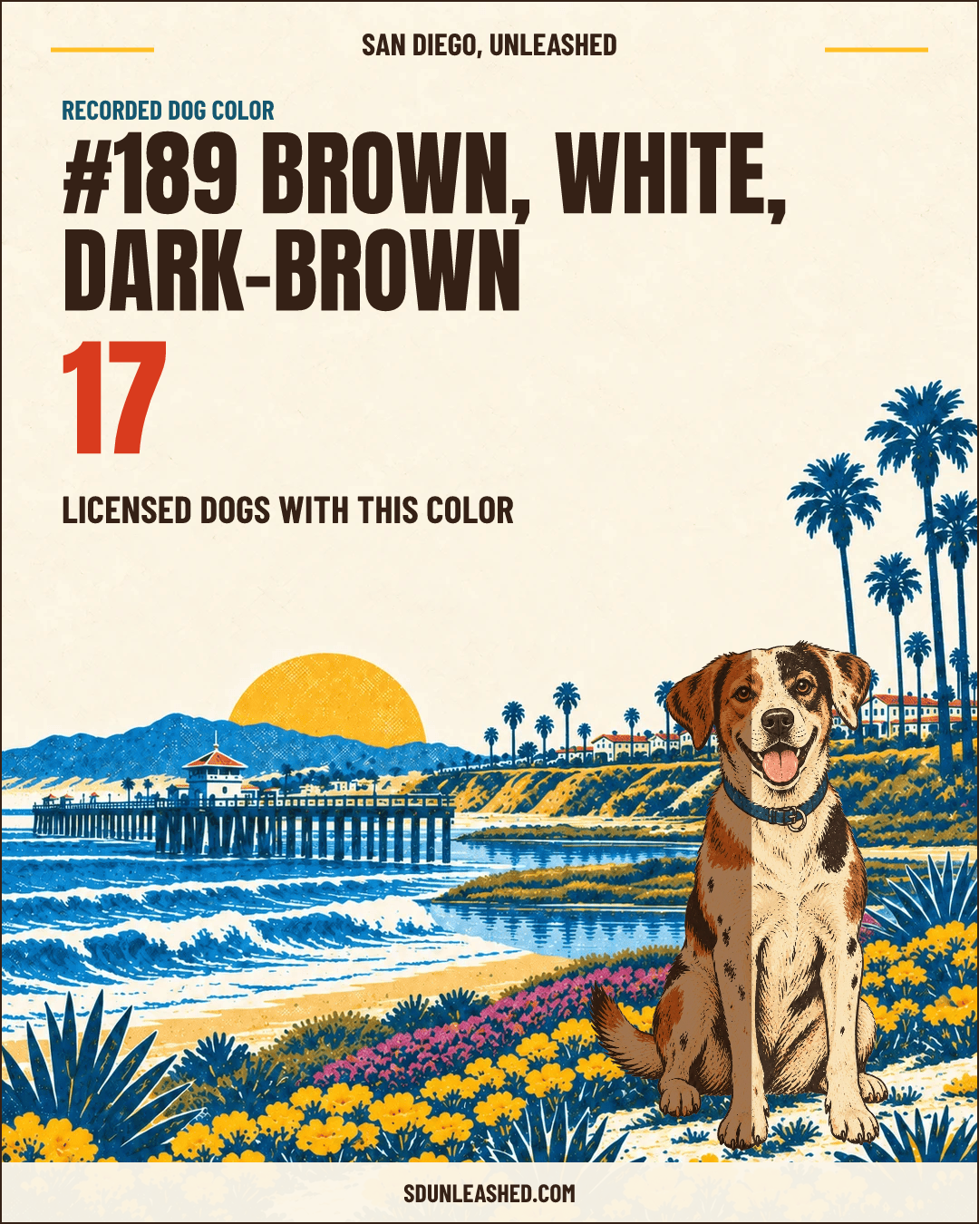 Brown, White, Dark-brown share card